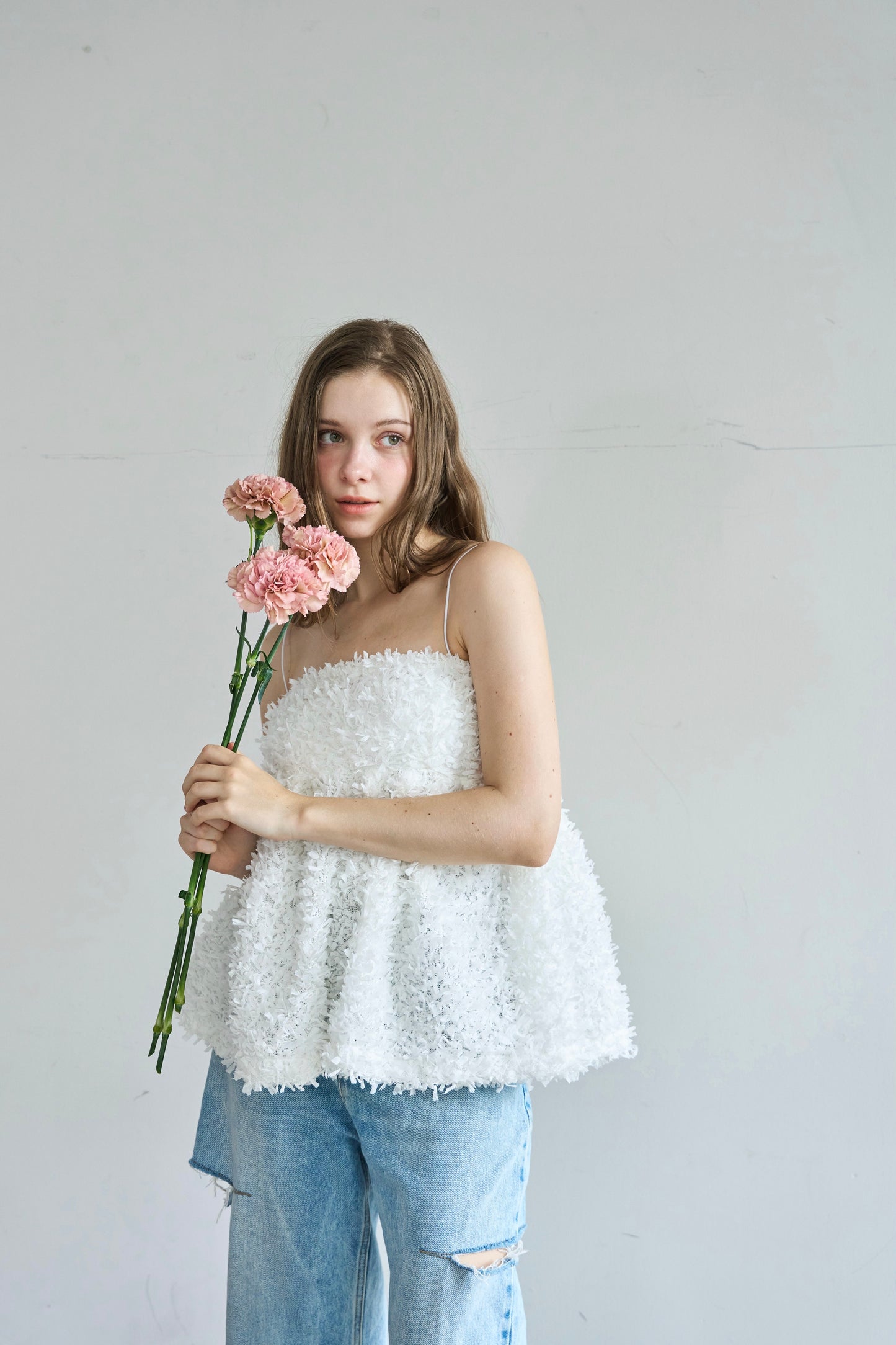 Fluffy cami (White)
