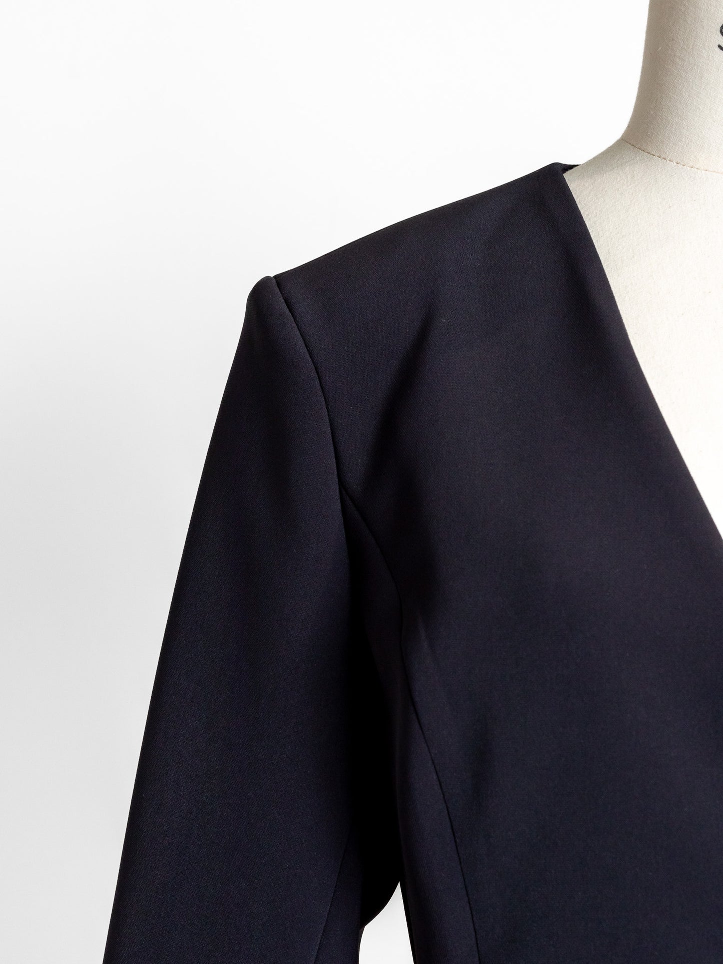 Ruffle 2way Peplum Jacket -Navy