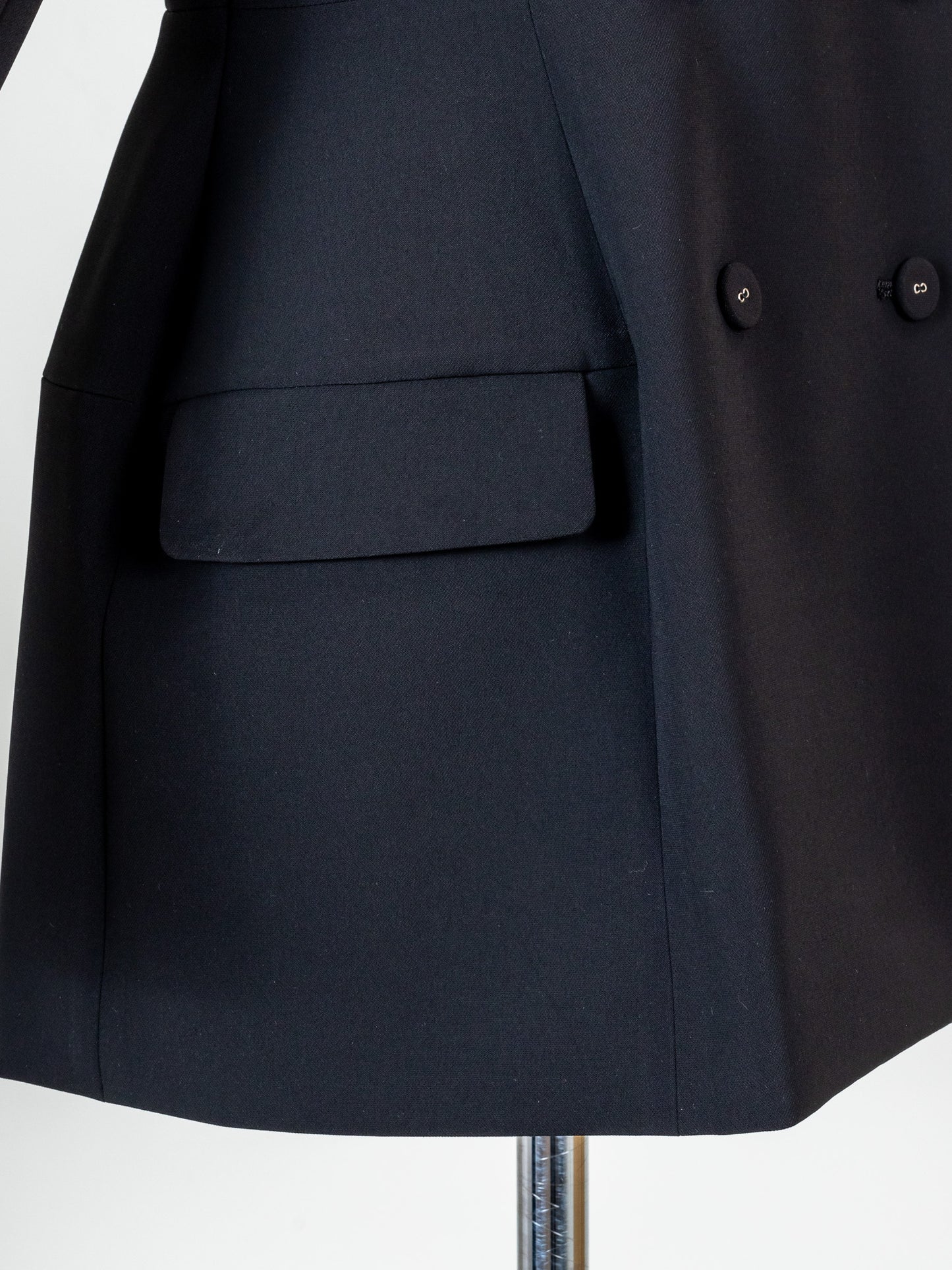 Ruffle 2way Peplum Jacket -Black