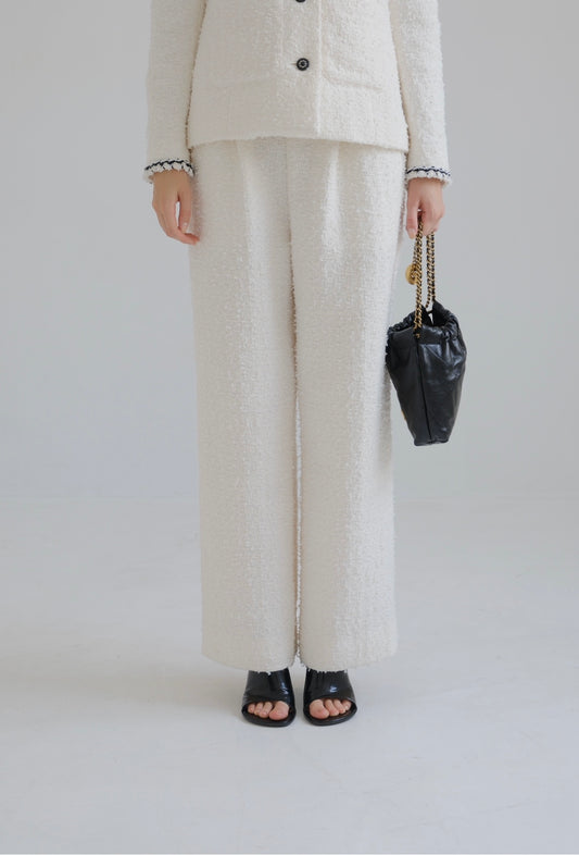 Lady easy pants / Tweed white
