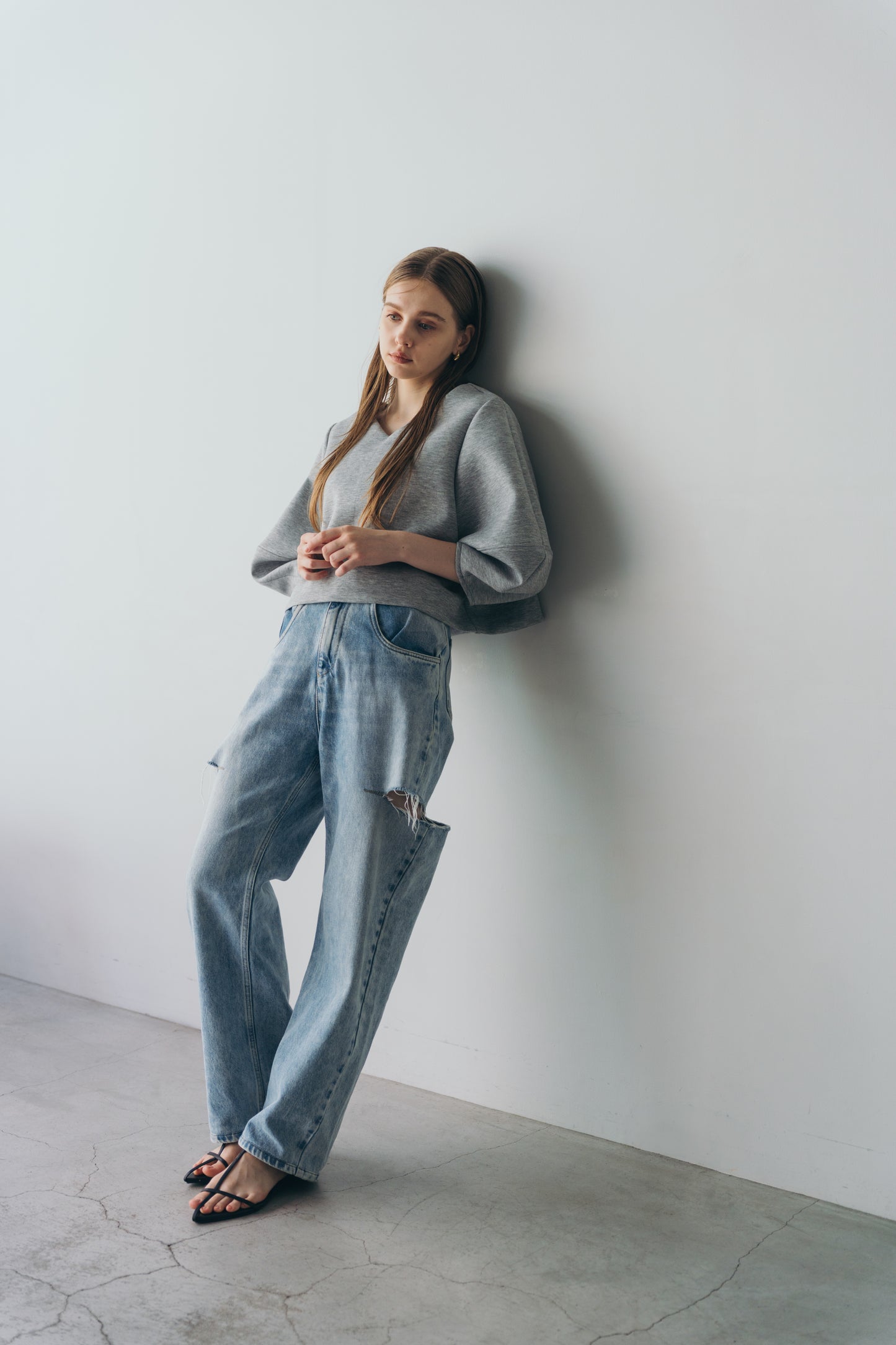Lady puff tops - Gray