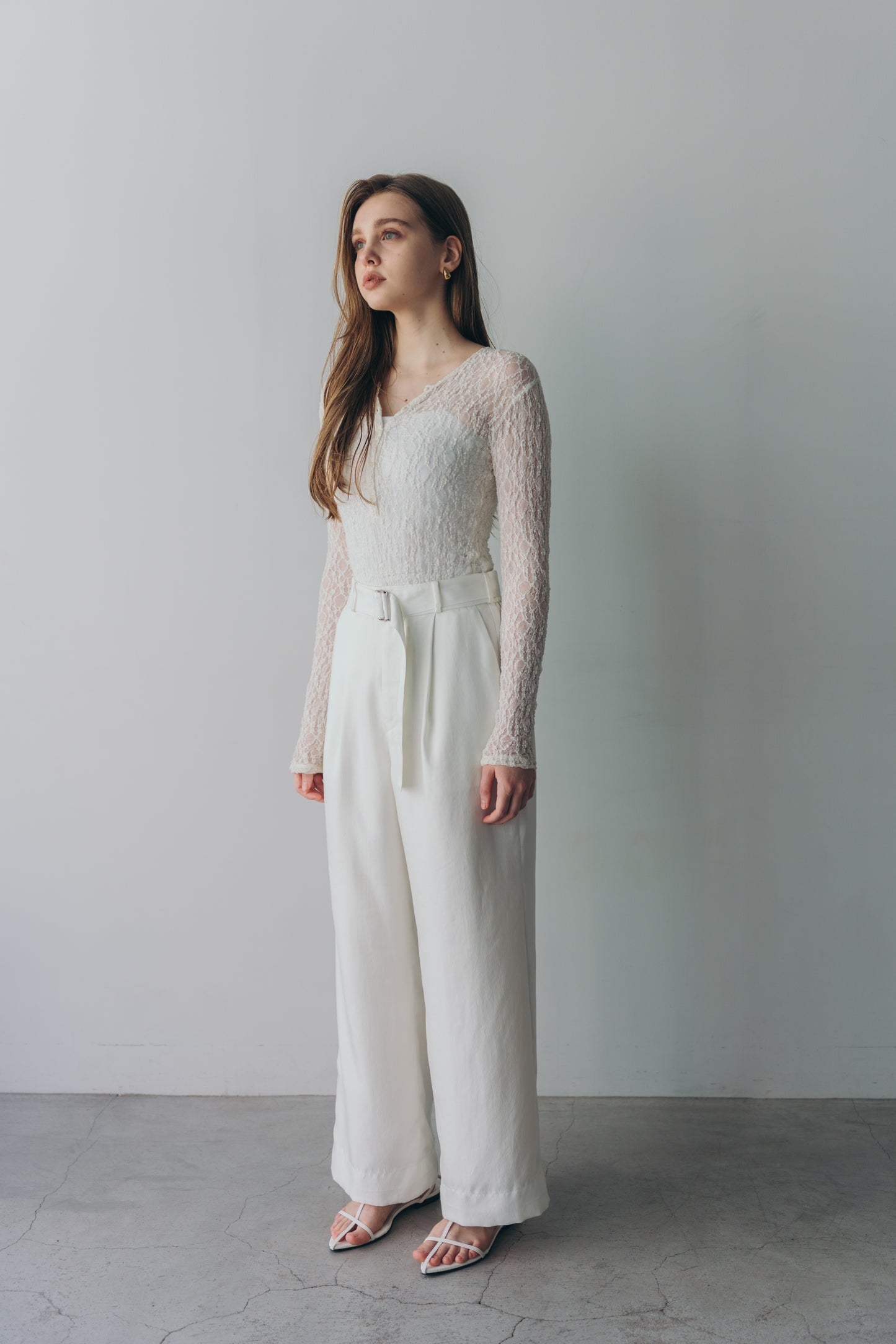 Lace body suit - White