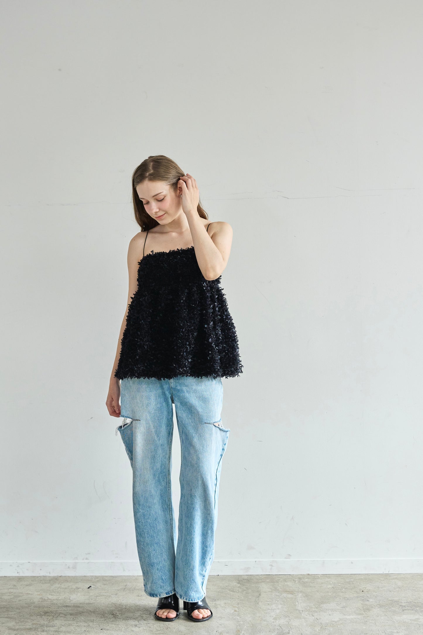 Fluffy cami (Black)