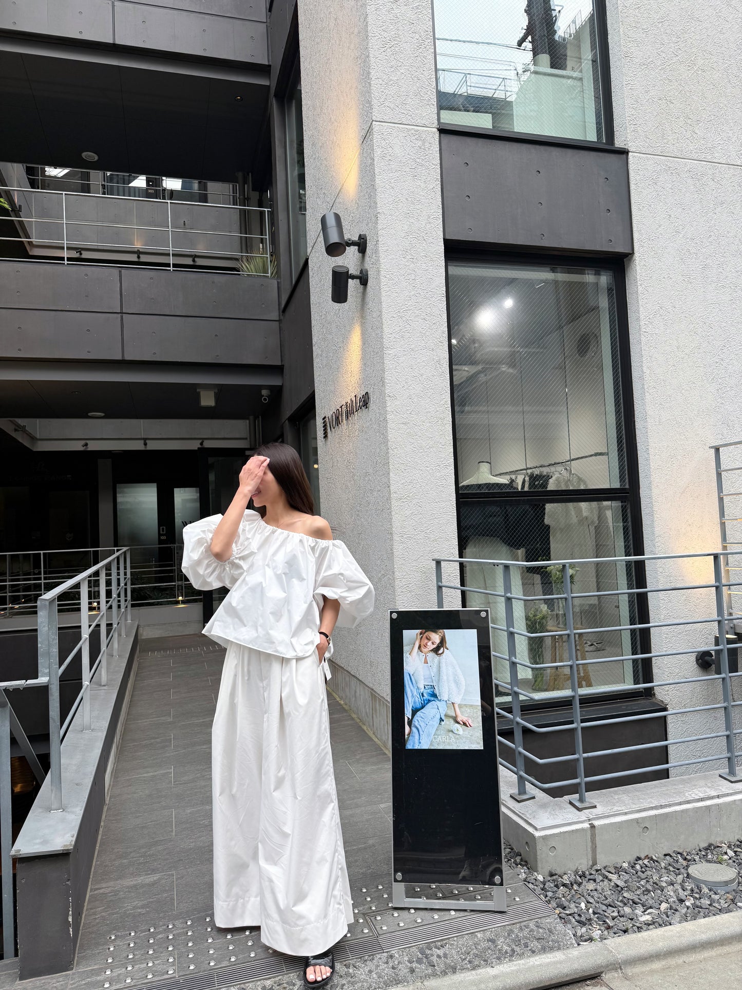 Easy 撥水 wide pants(White)