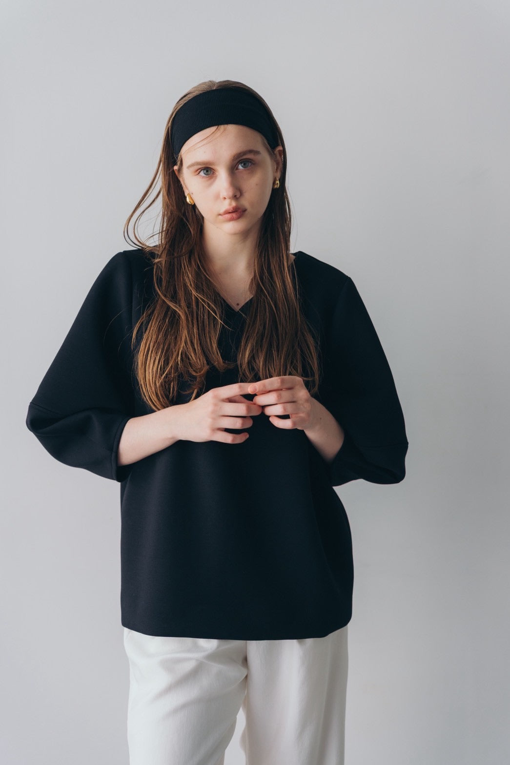 Lady puff tunic - Black