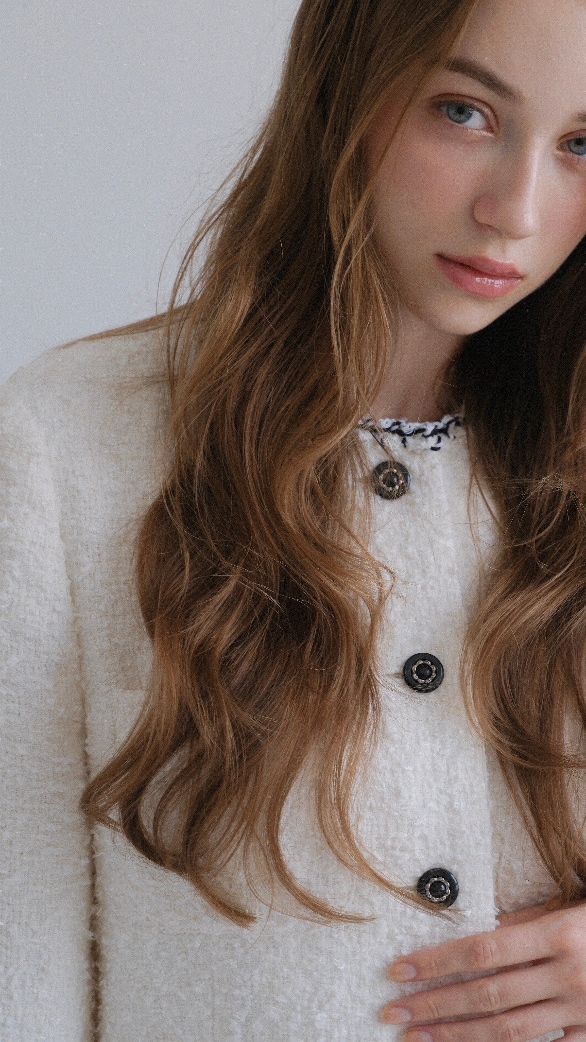 CARLA Tweed jacket / White