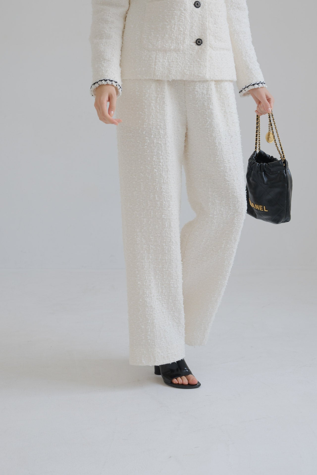Lady easy pants / Tweed white