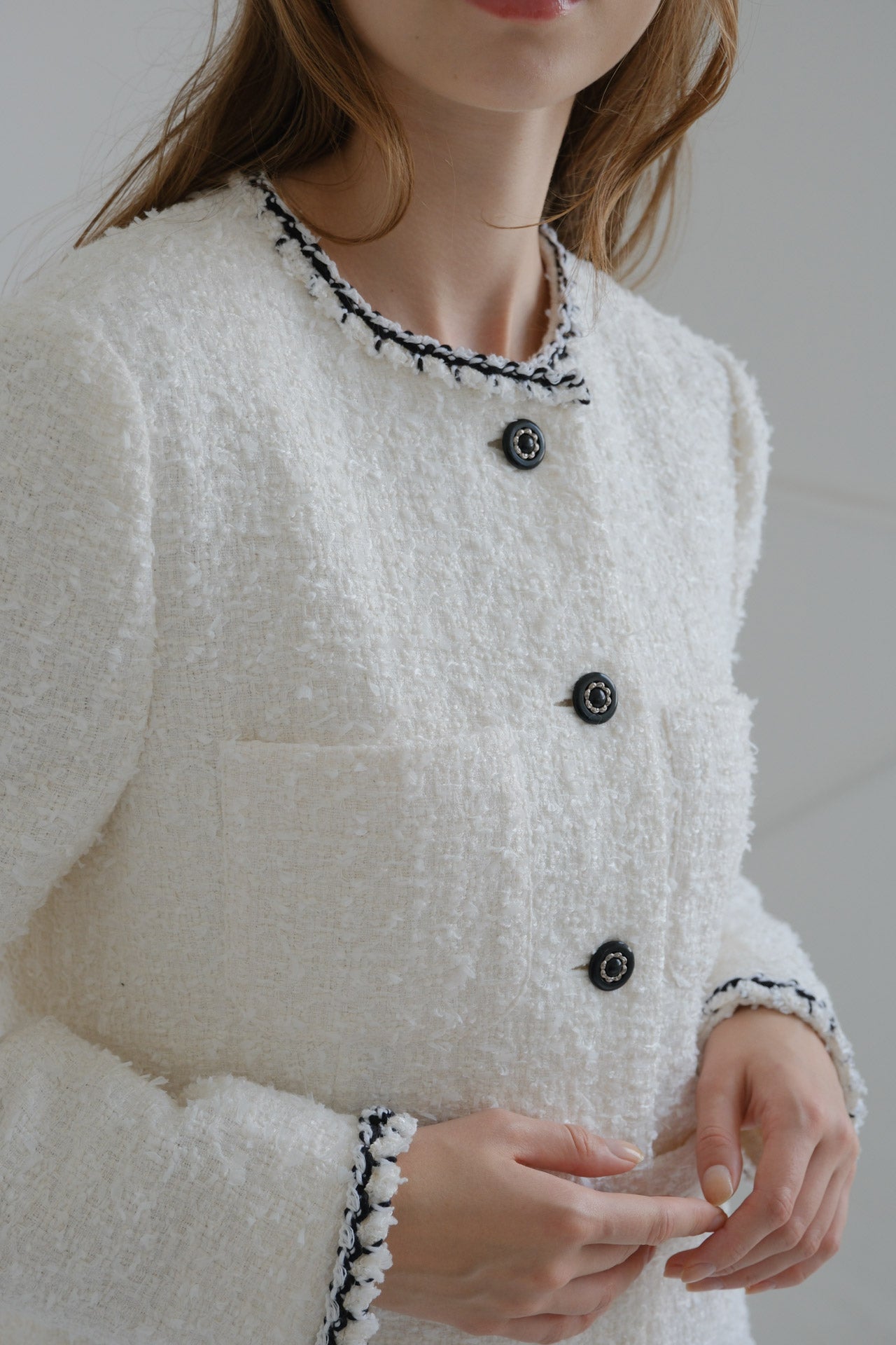 CARLA Tweed jacket / White