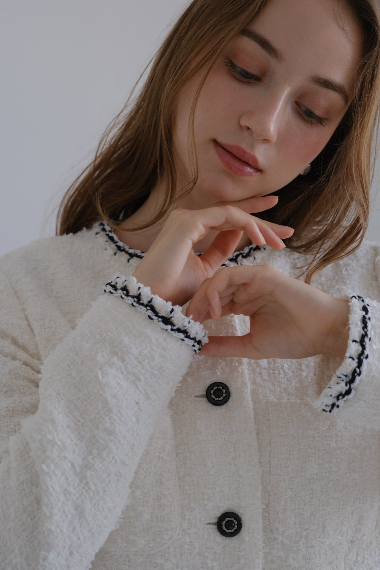 CARLA Tweed jacket / White