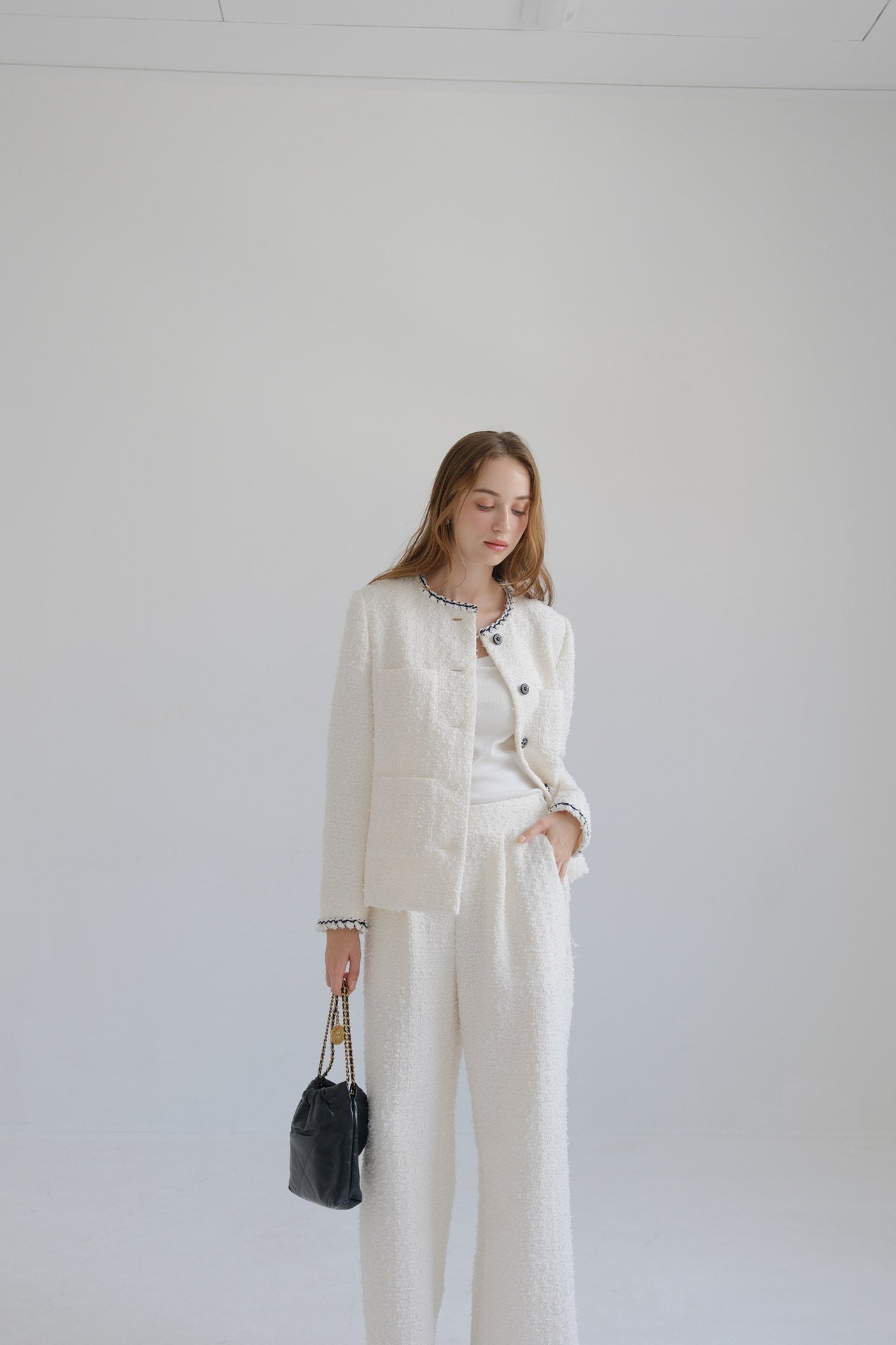 CARLA Tweed jacket / White