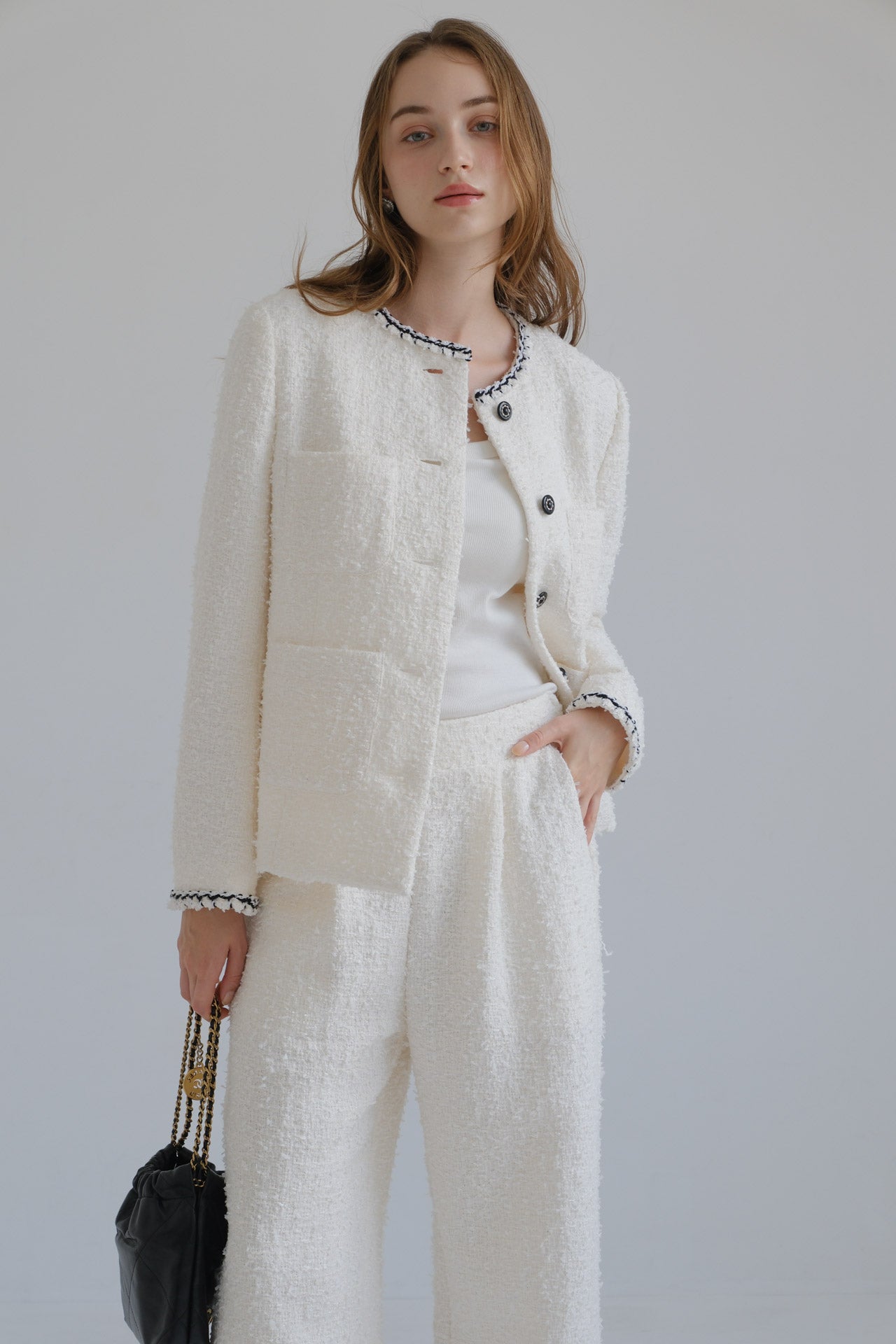 CARLA Tweed jacket / White