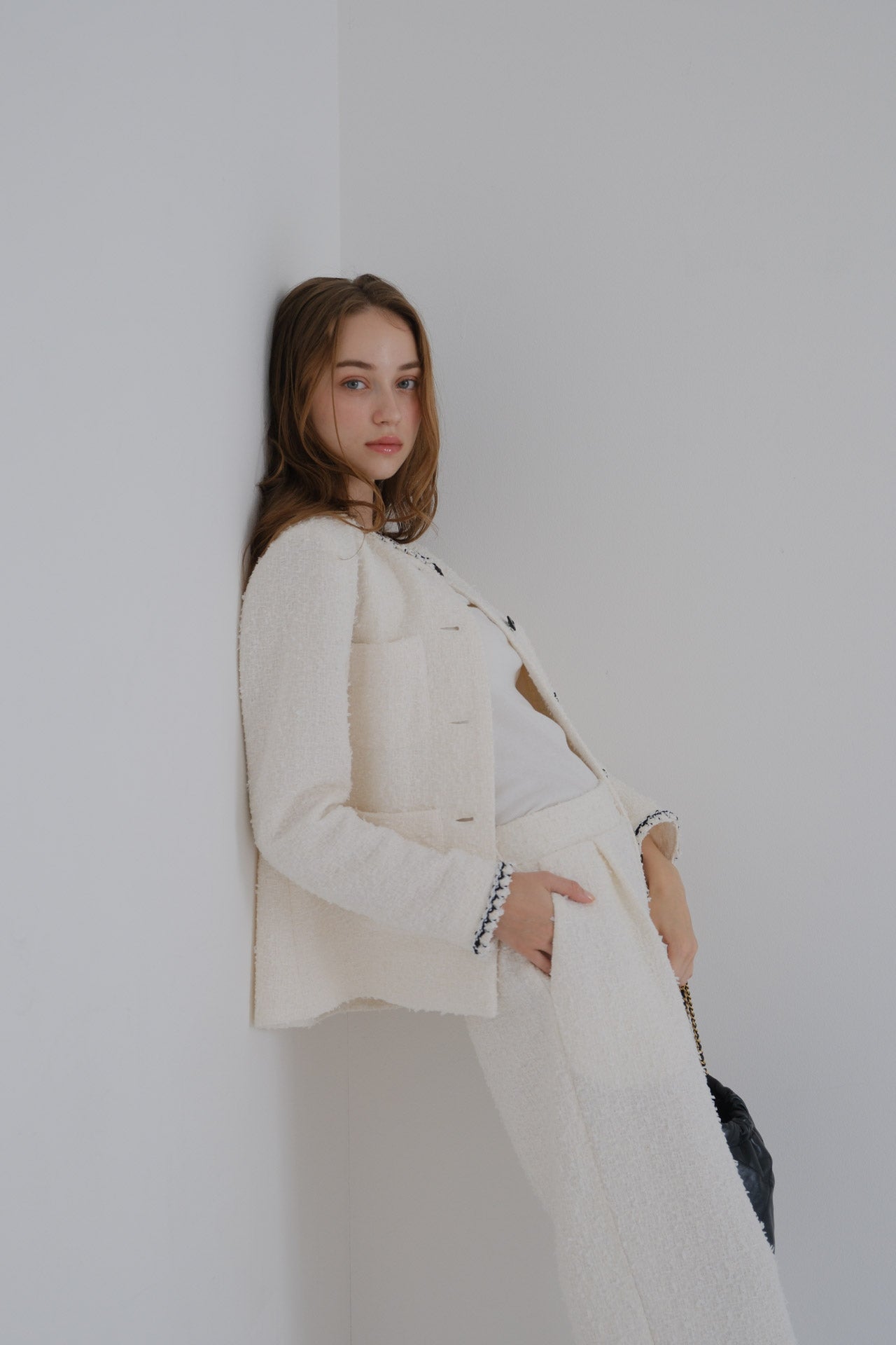 CARLA Tweed jacket / White