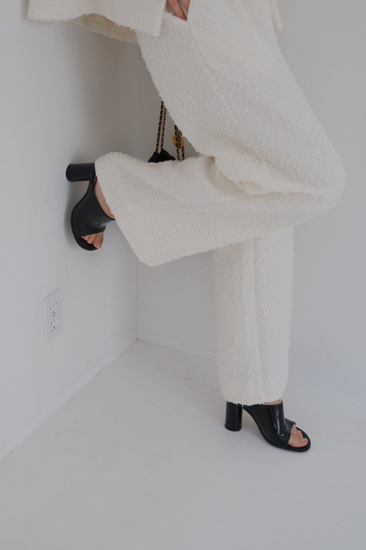 Lady easy pants / Tweed white
