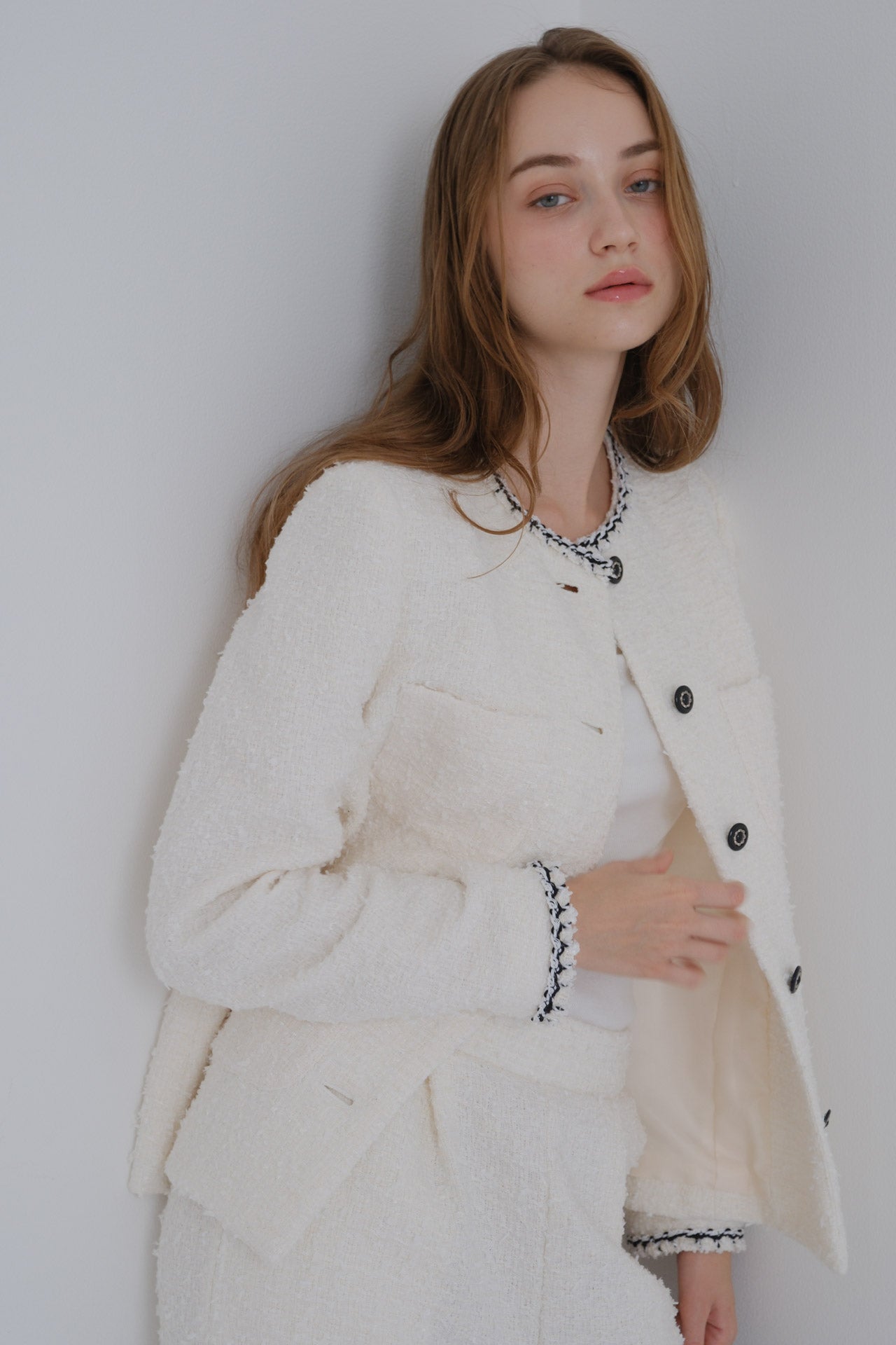 CARLA Tweed jacket / White