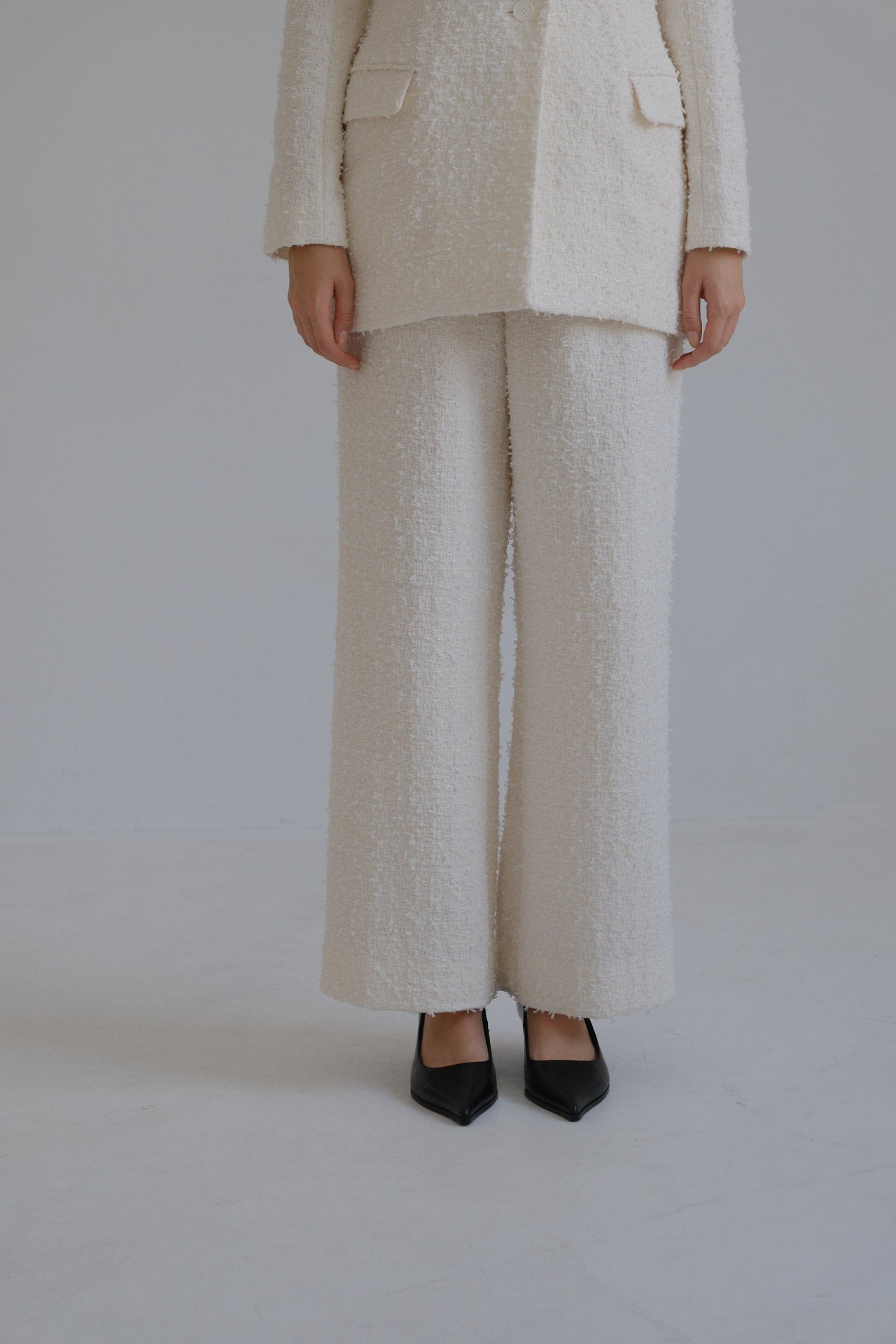 Lady easy pants / Tweed white