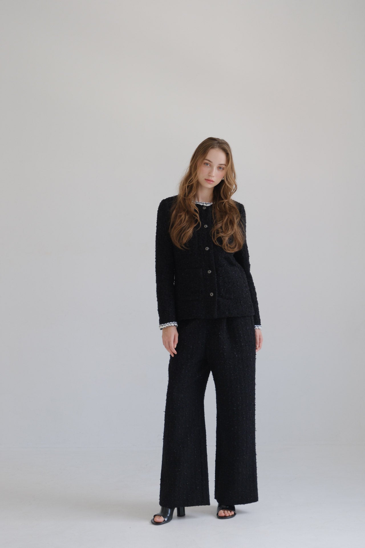 CARLA Tweed jacket / Black