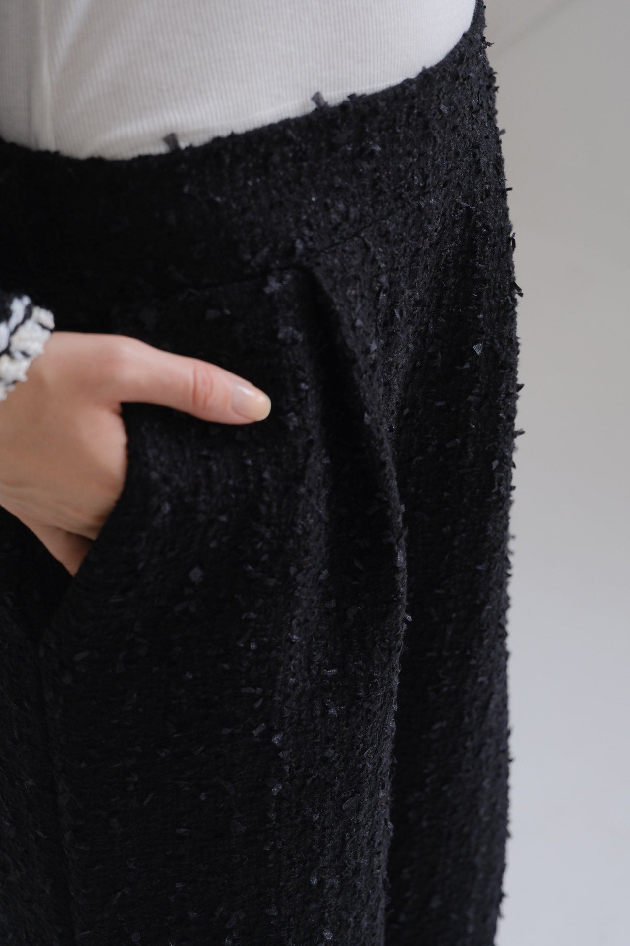 Lady Easy pants/ Tweed Black