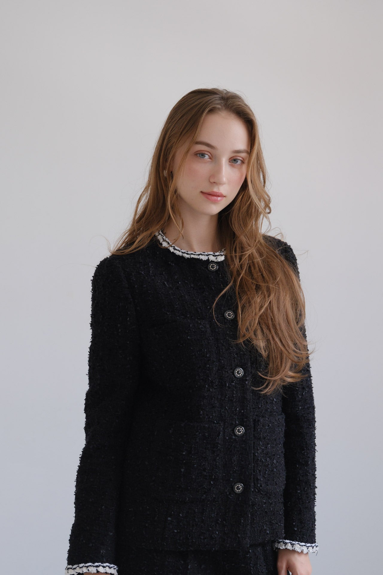 CARLA Tweed jacket / Black