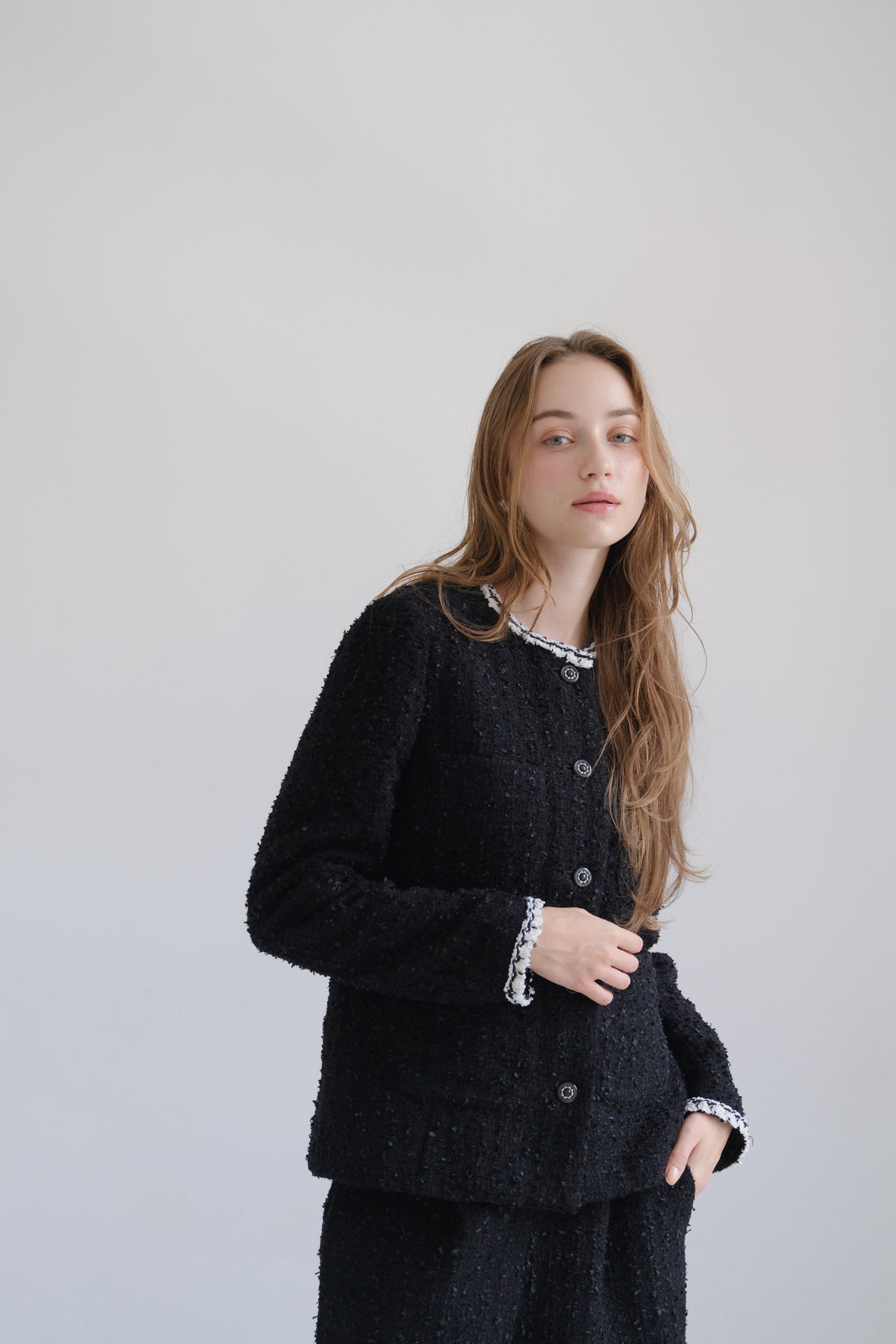 CARLA Tweed jacket / Black