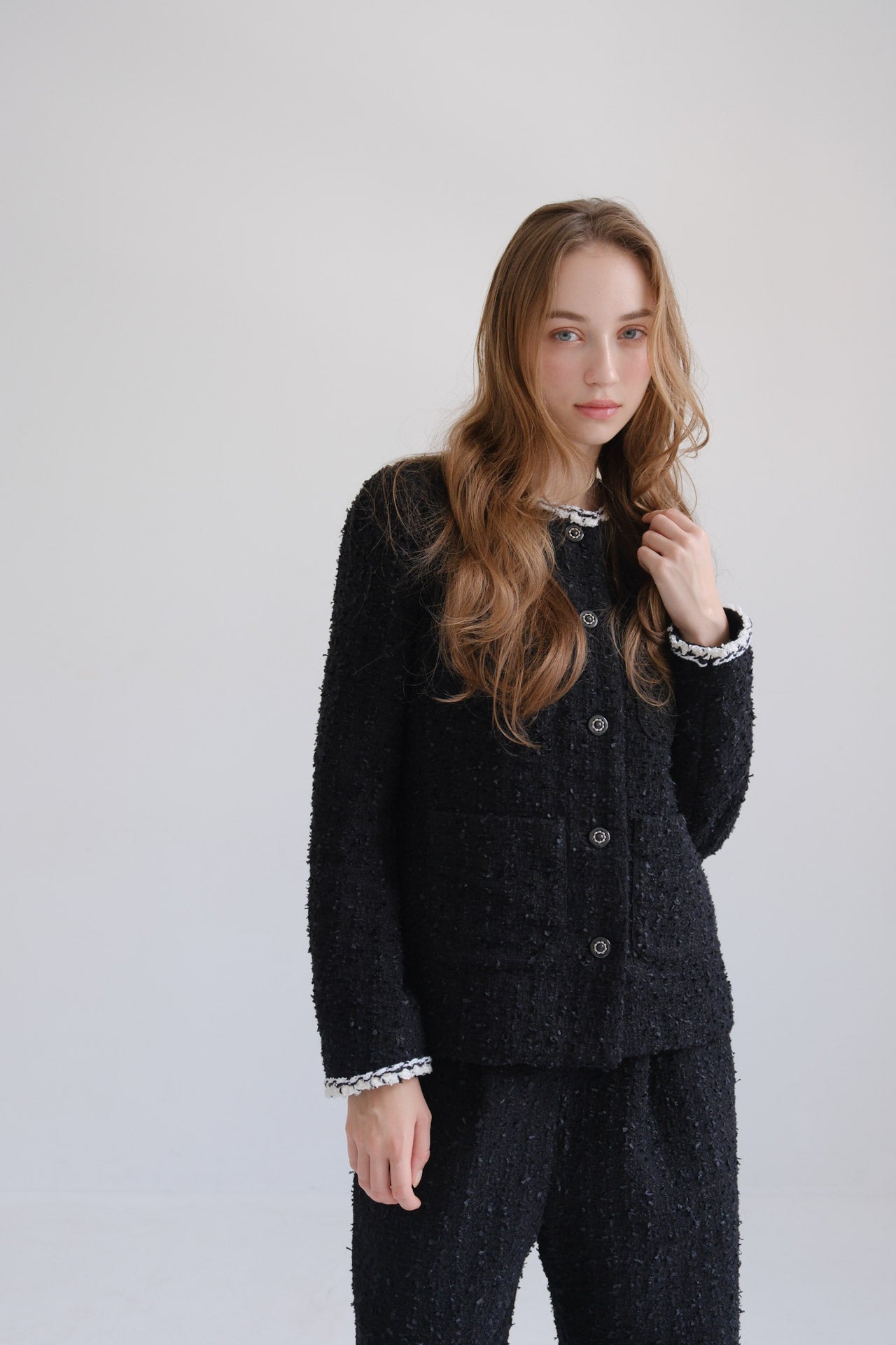 CARLA Tweed jacket / Black