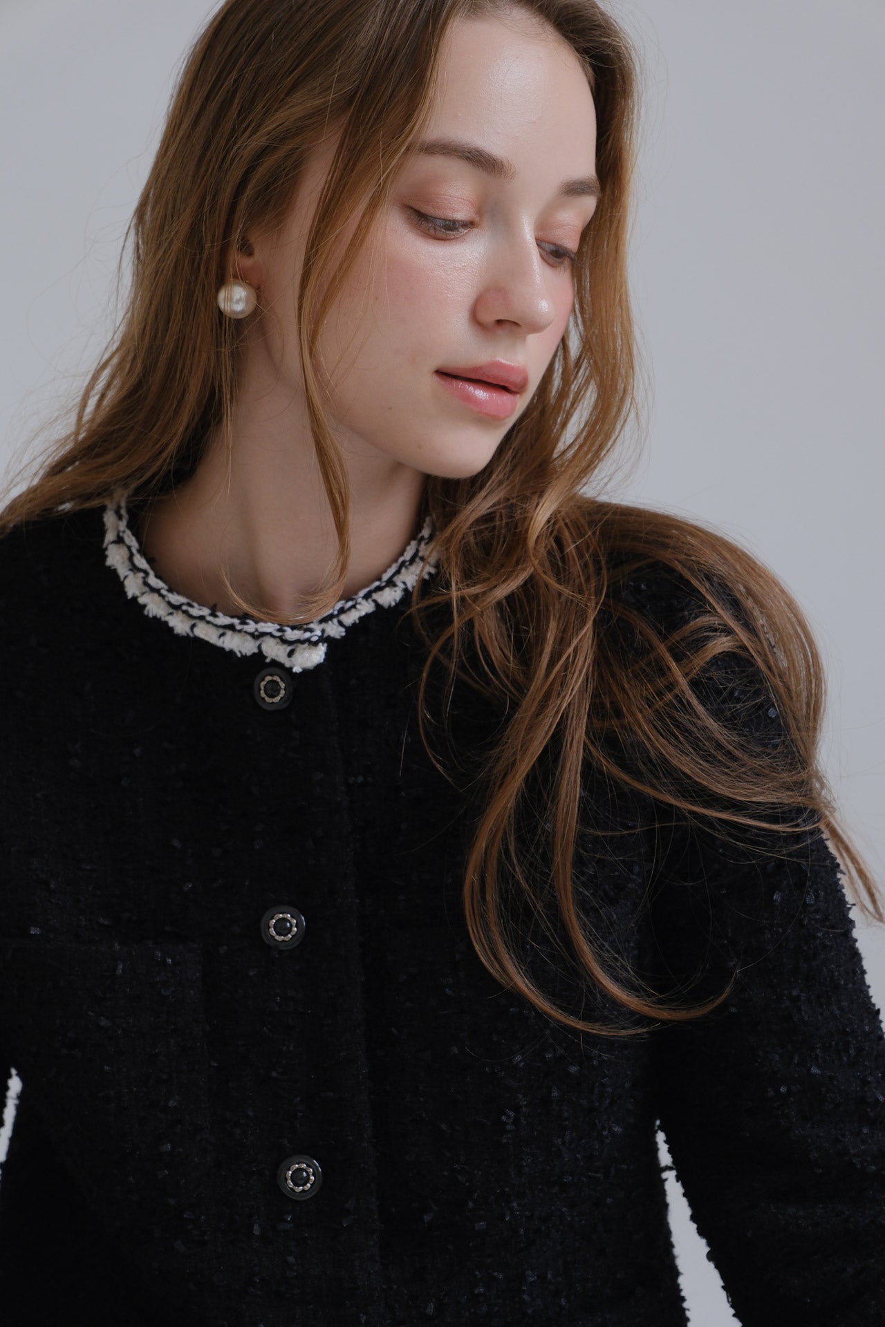 CARLA Tweed jacket / Black