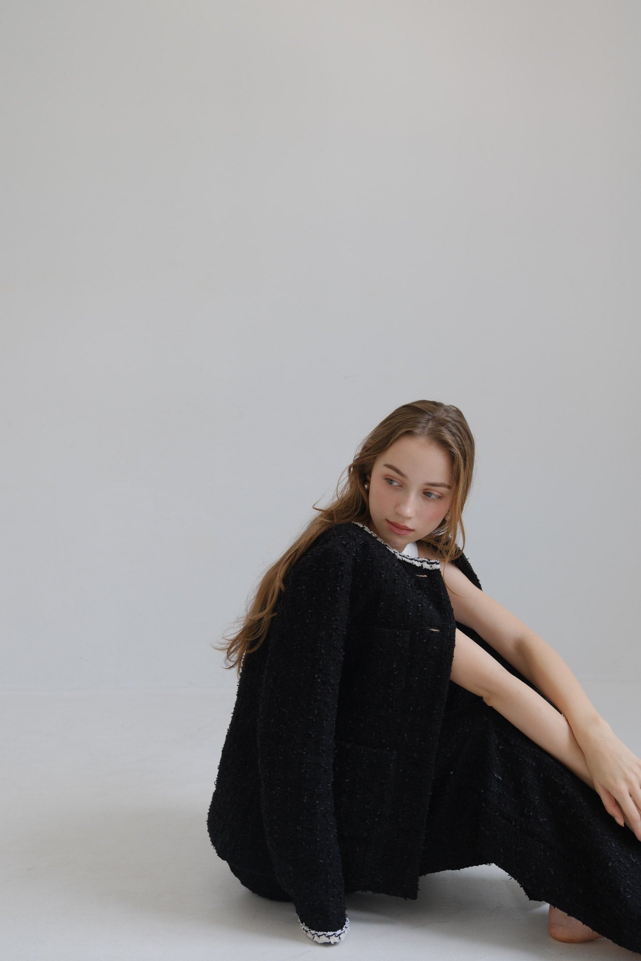 CARLA Tweed jacket / Black