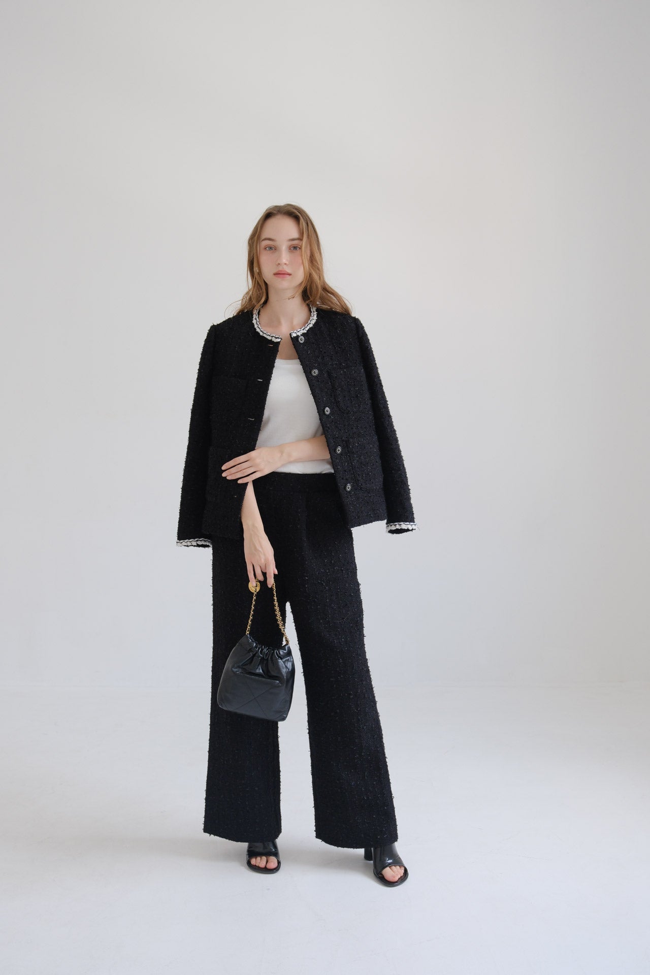 CARLA Tweed jacket / Black