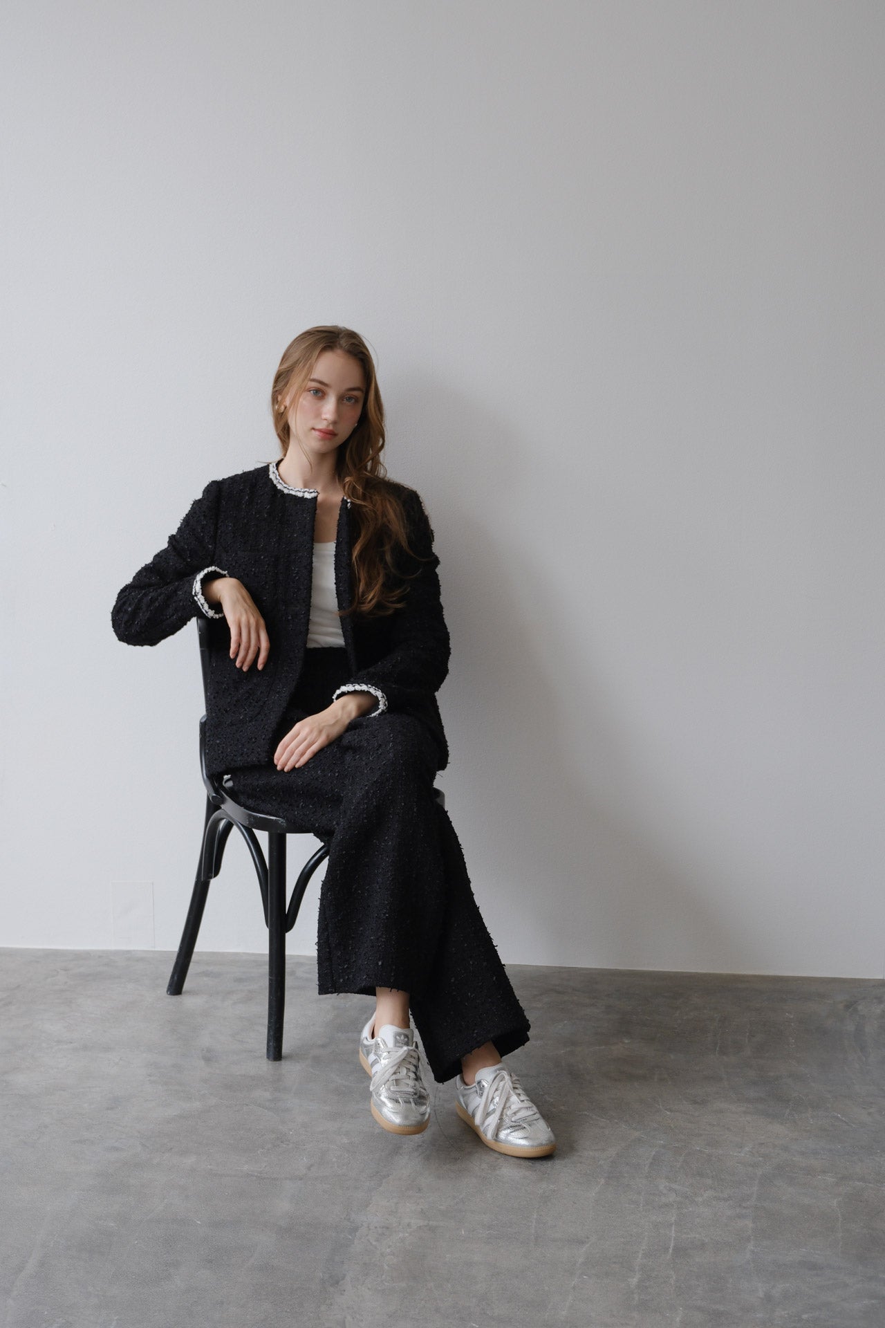 CARLA Tweed jacket / Black