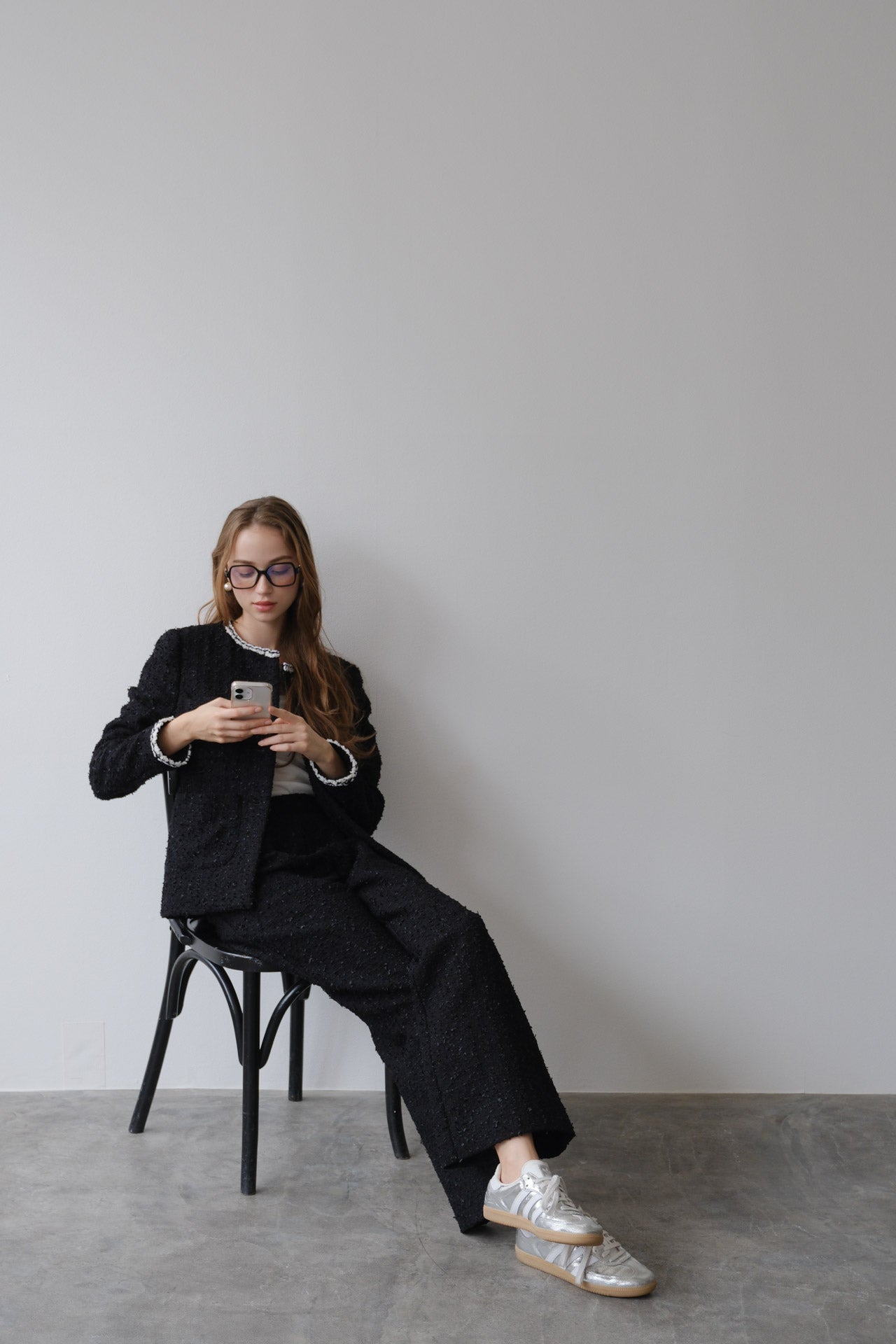 CARLA Tweed jacket / Black