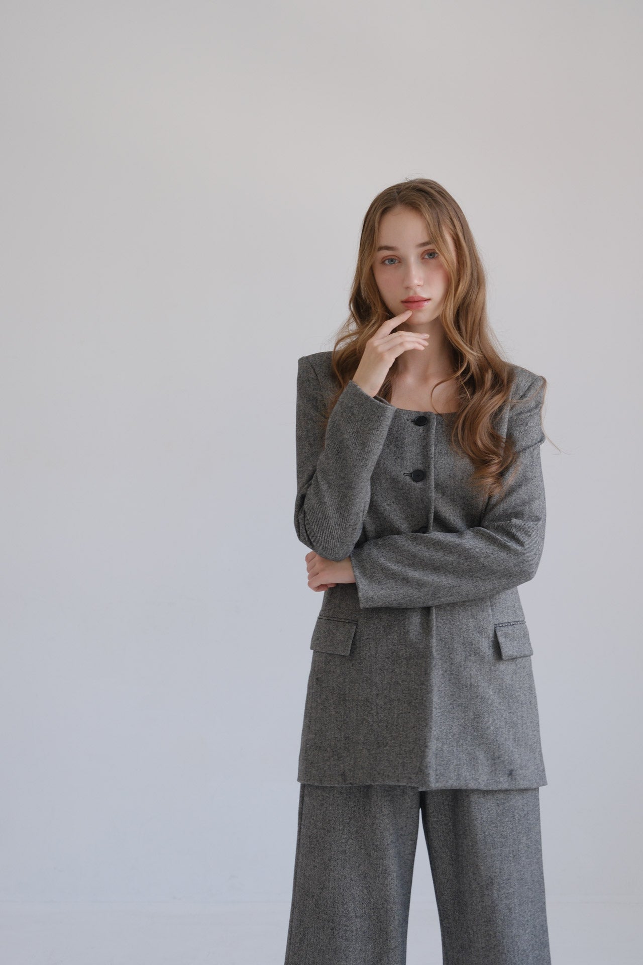 Lady handsome jacket / gray