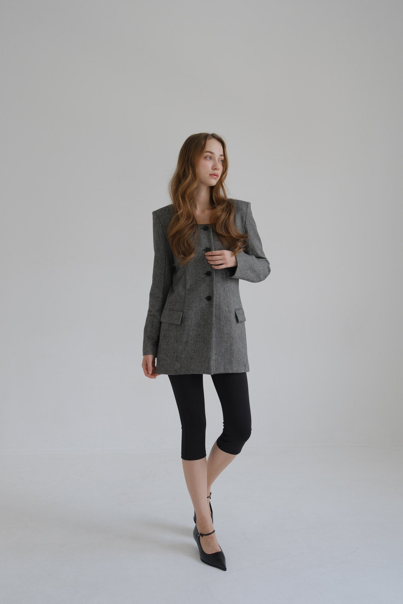 Lady handsome jacket / gray