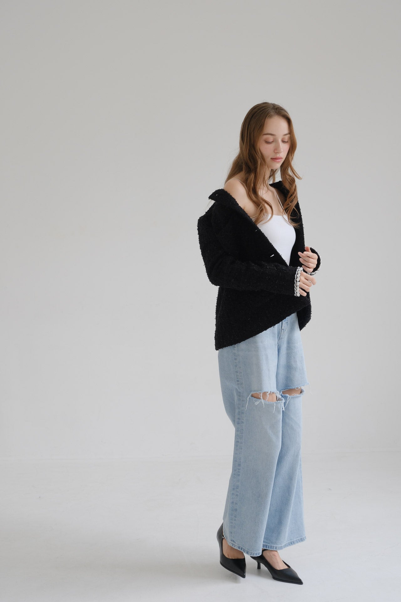 CARLA Tweed jacket / Black