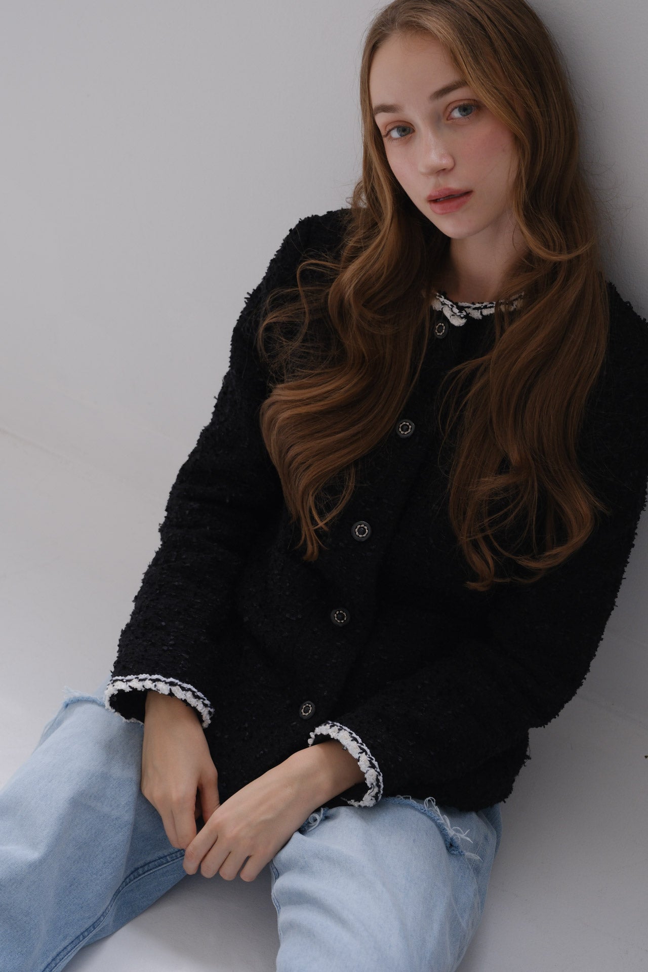 CARLA Tweed jacket / Black