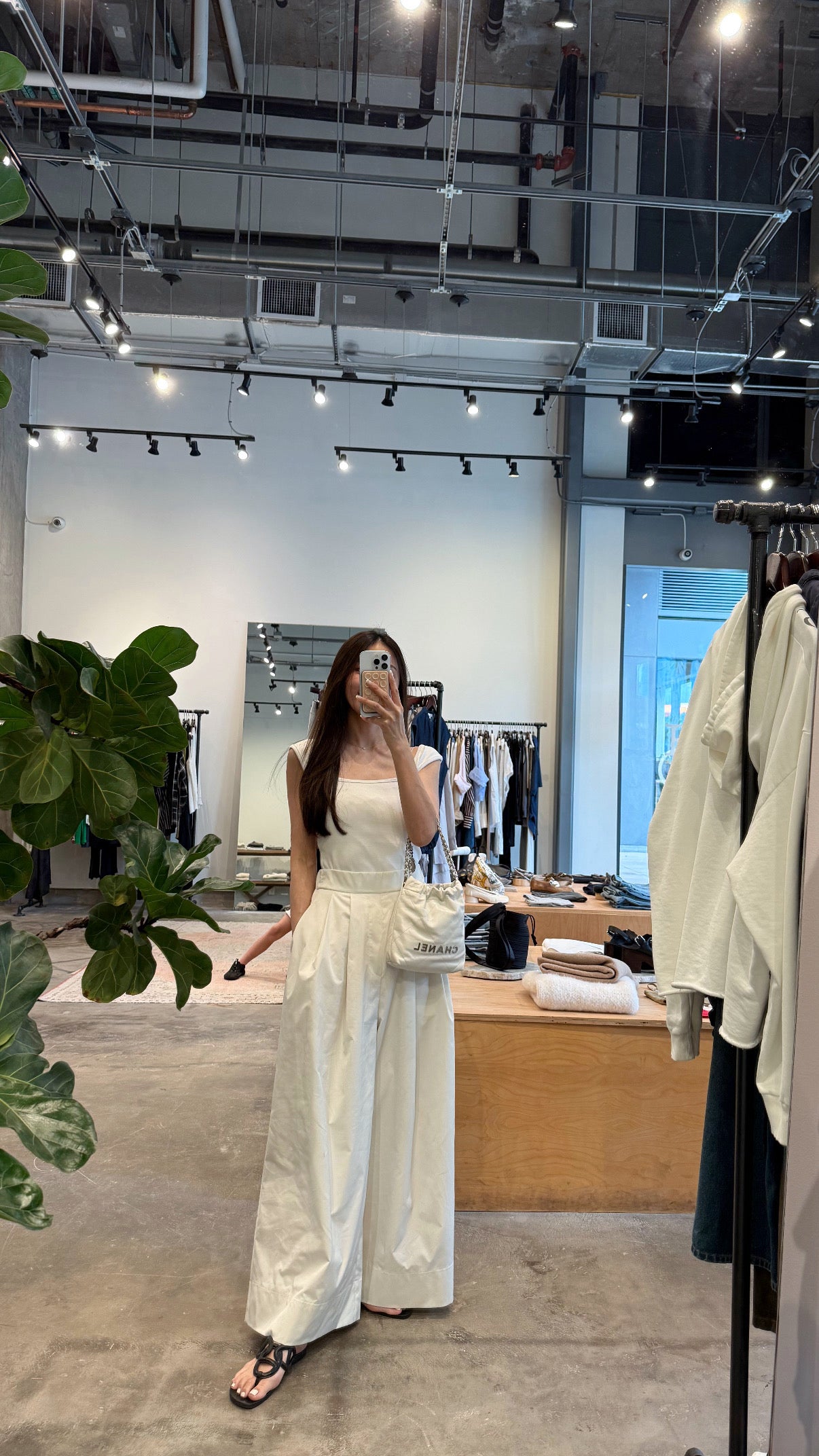 Easy 撥水 wide pants(White)