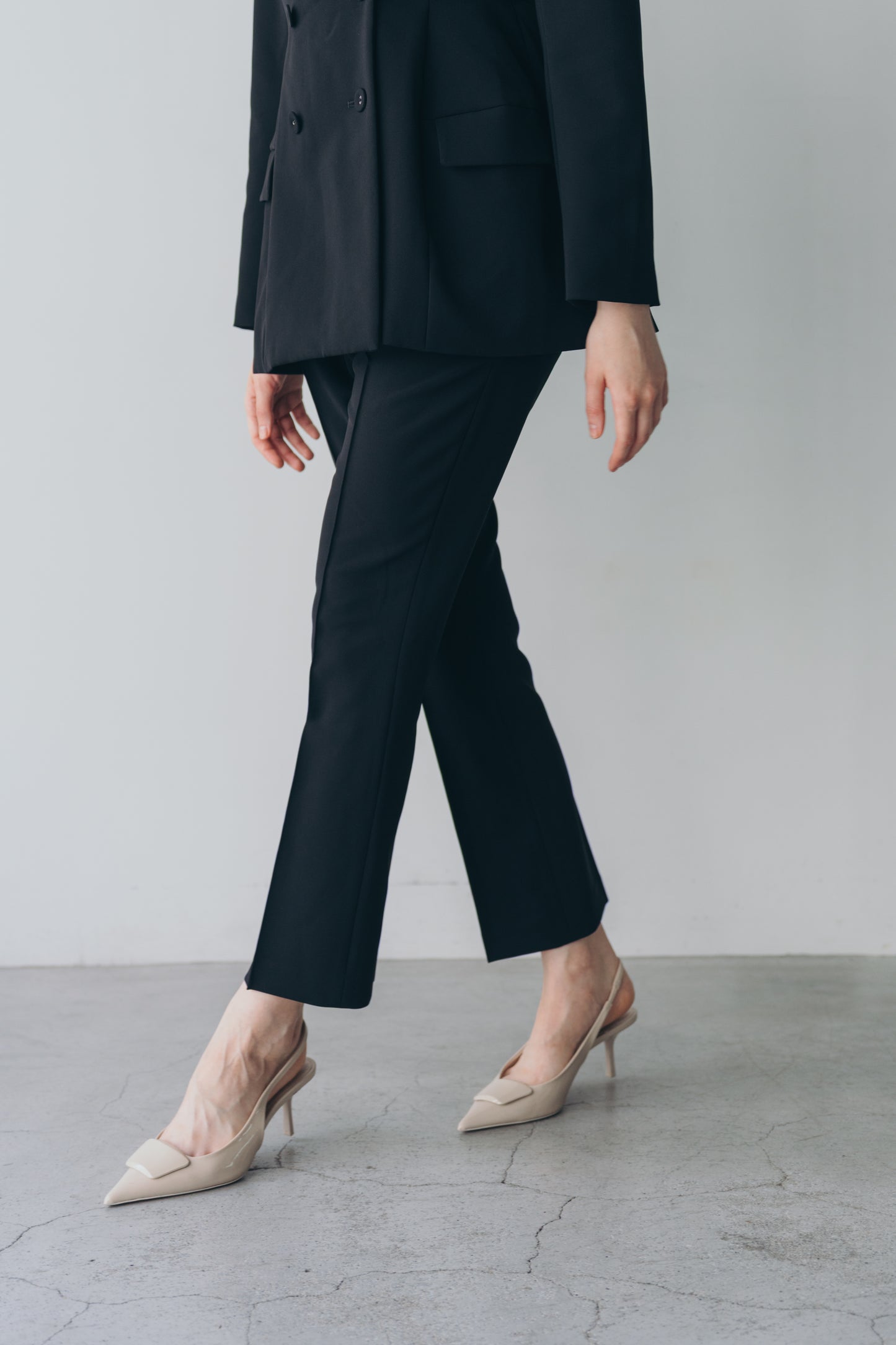 Ruffle 2way Peplum Jacket -Black