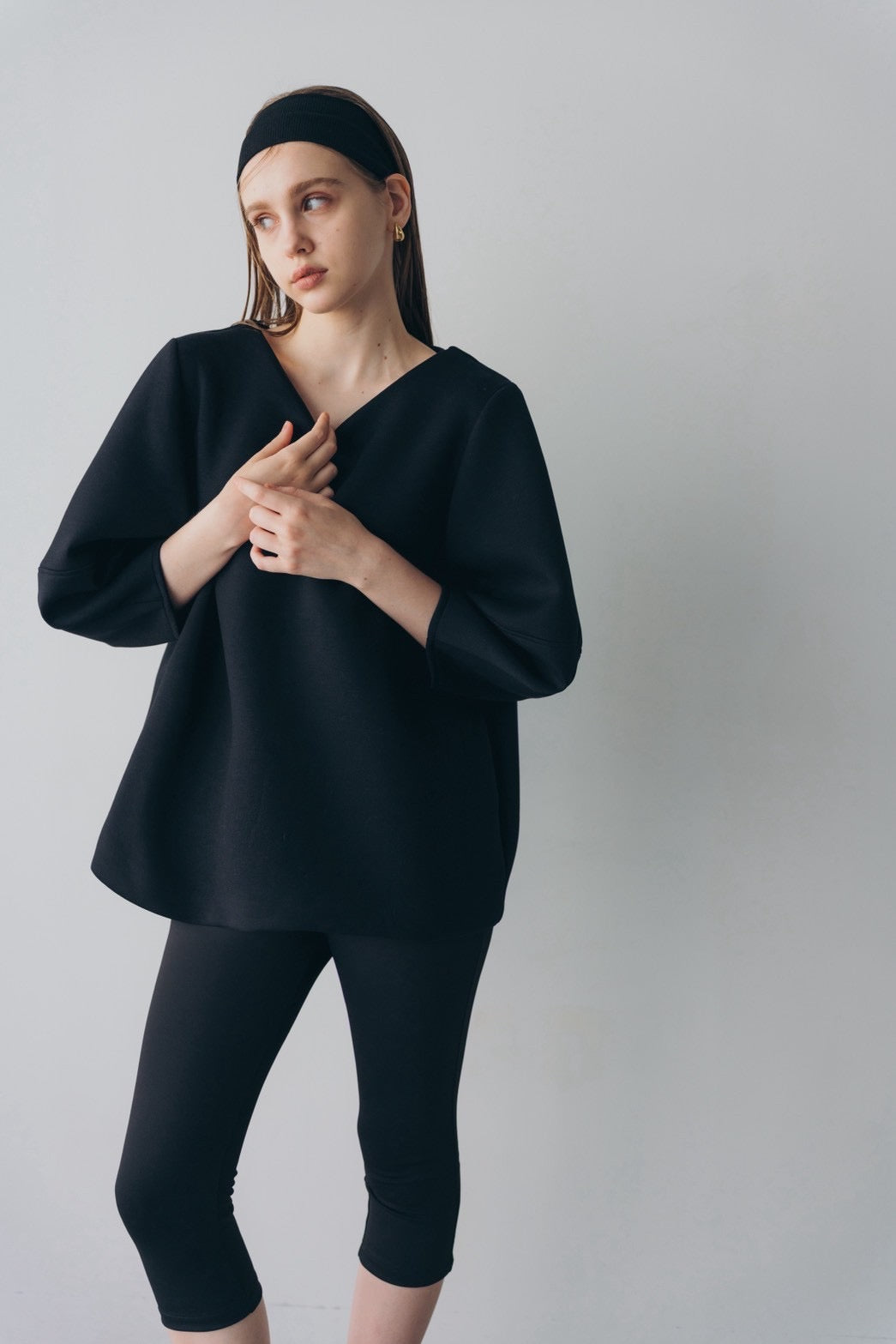 Lady puff tunic - Black