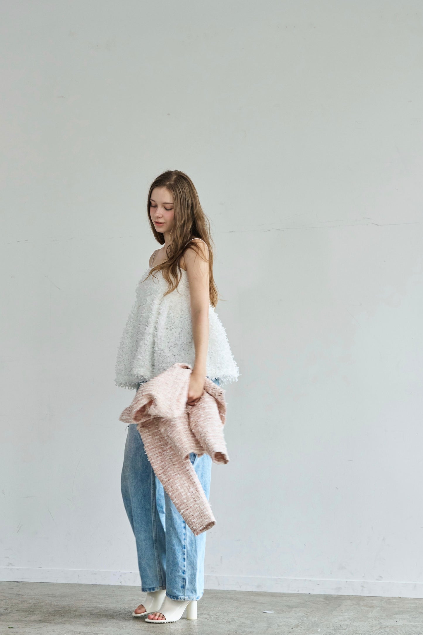 Fluffy cami (White)