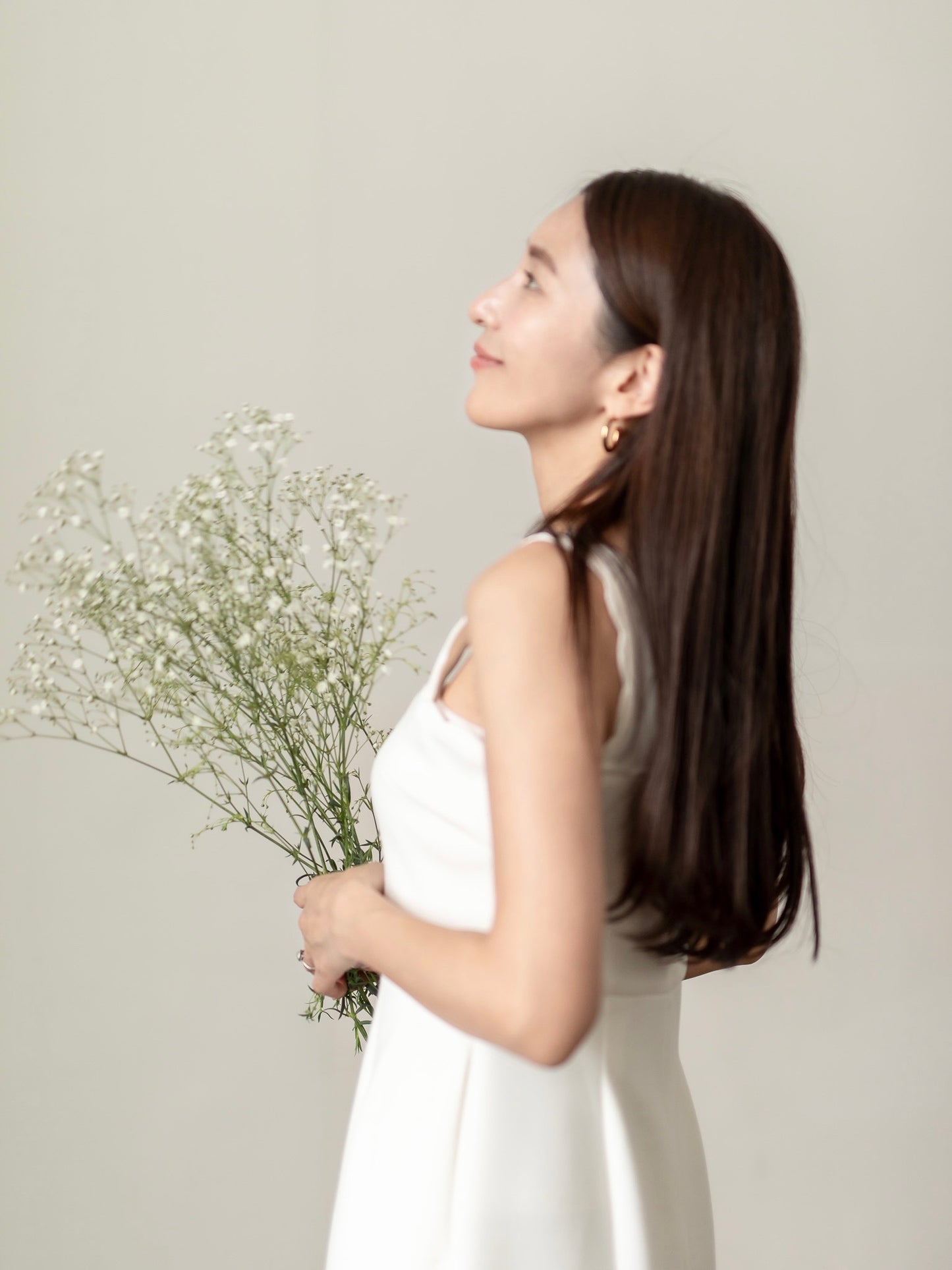 Lady scallop dress-White