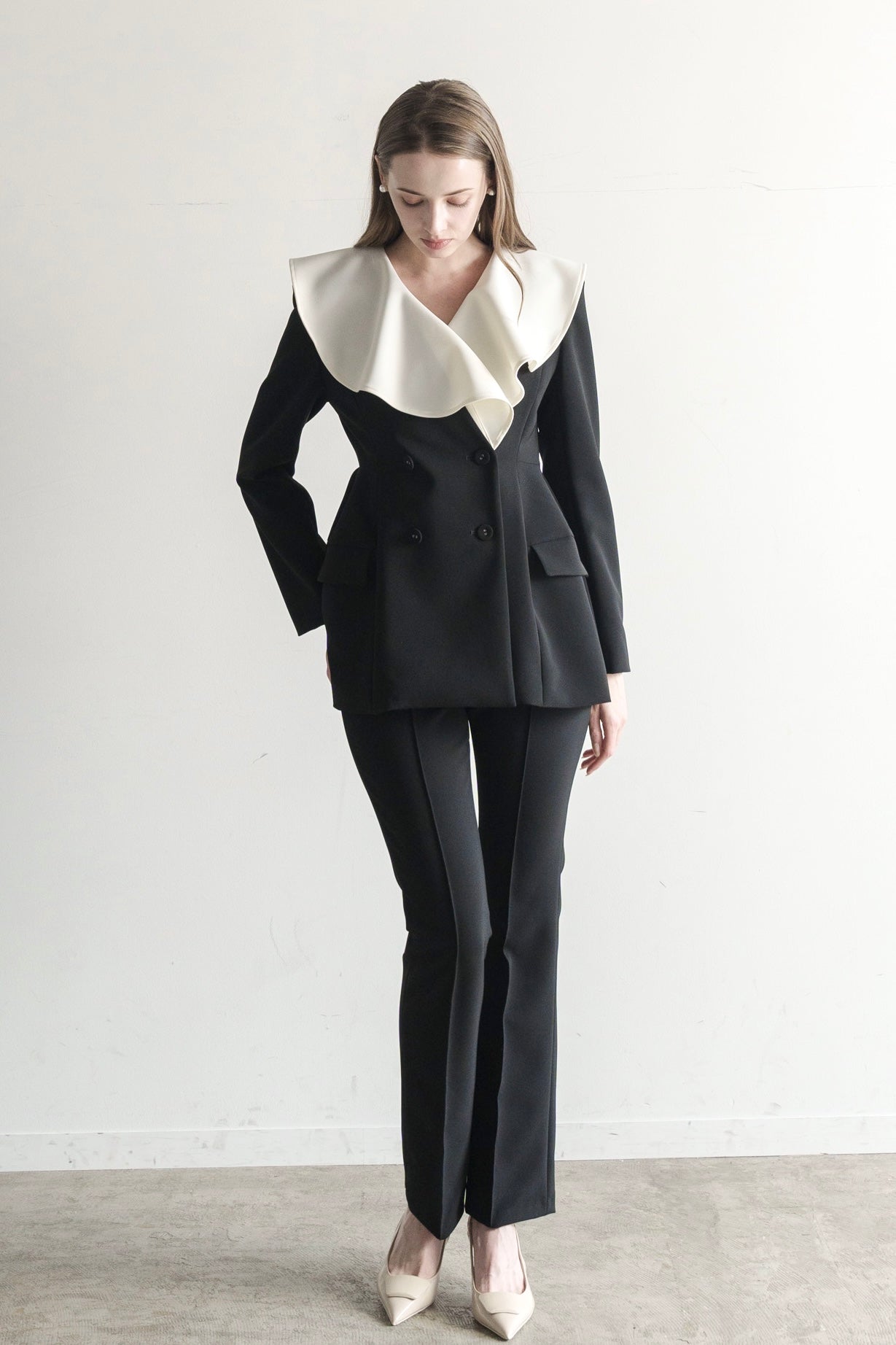 Flareless Pants-Navy