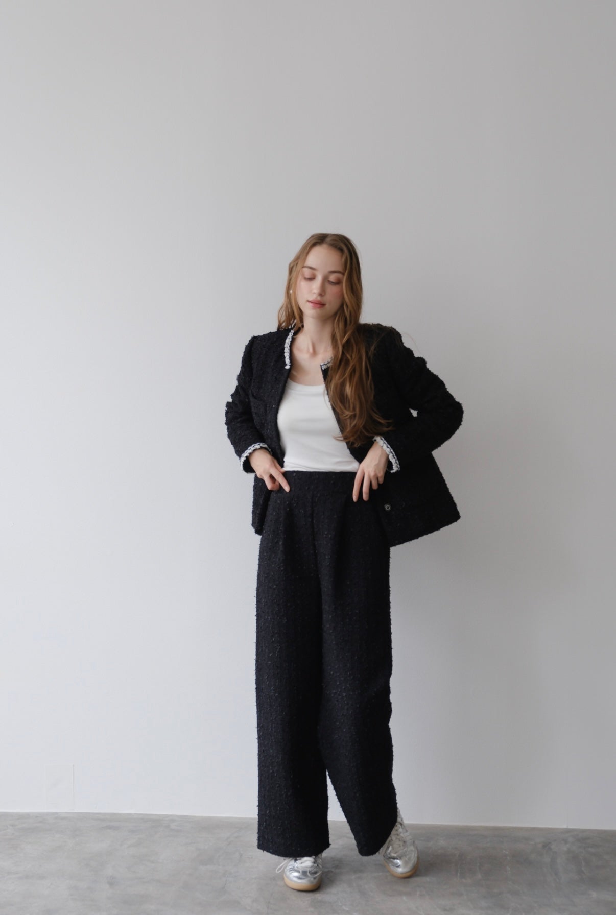 CARLA Tweed jacket / Black