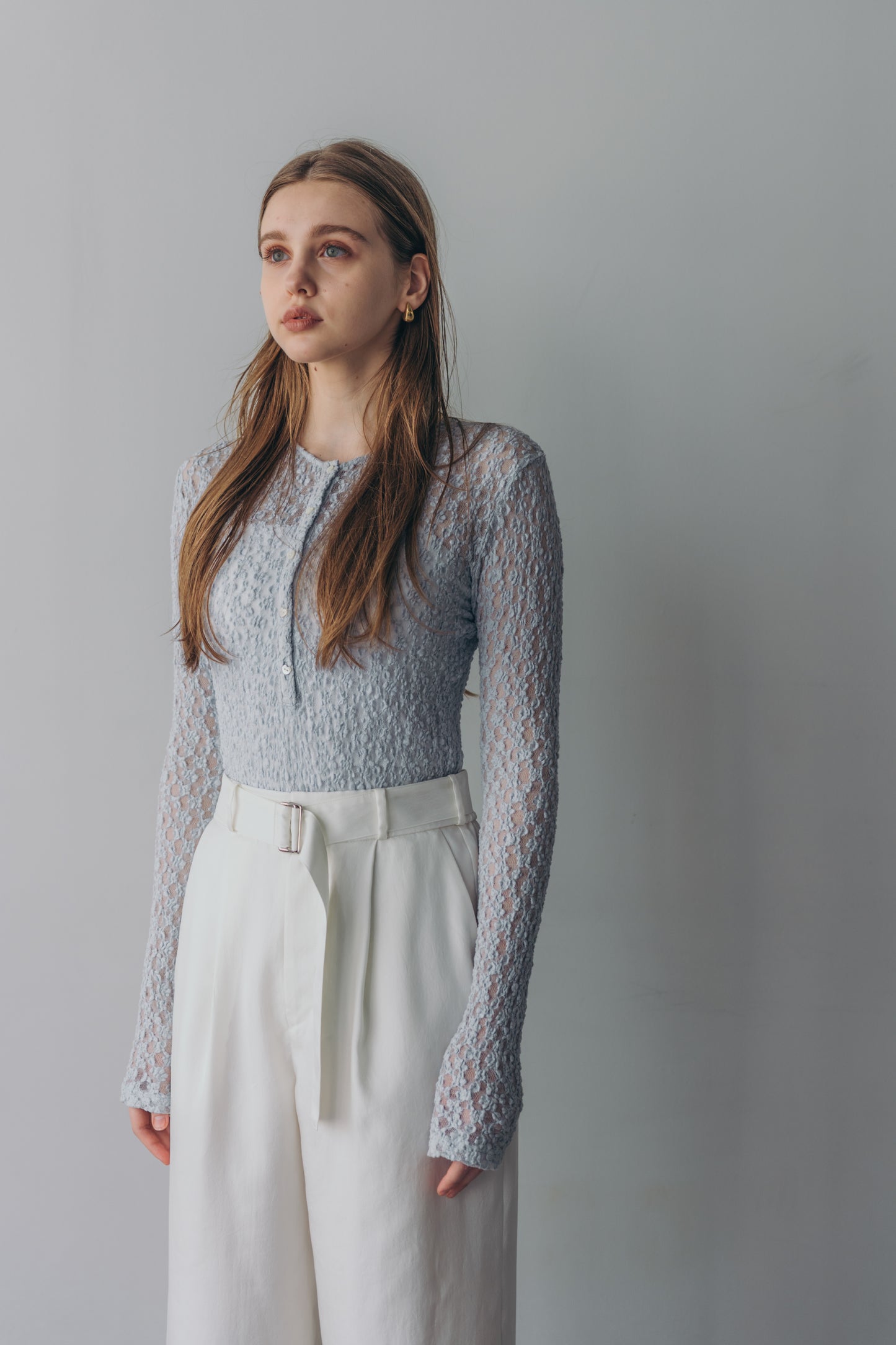 Lace body suit - Blue gray