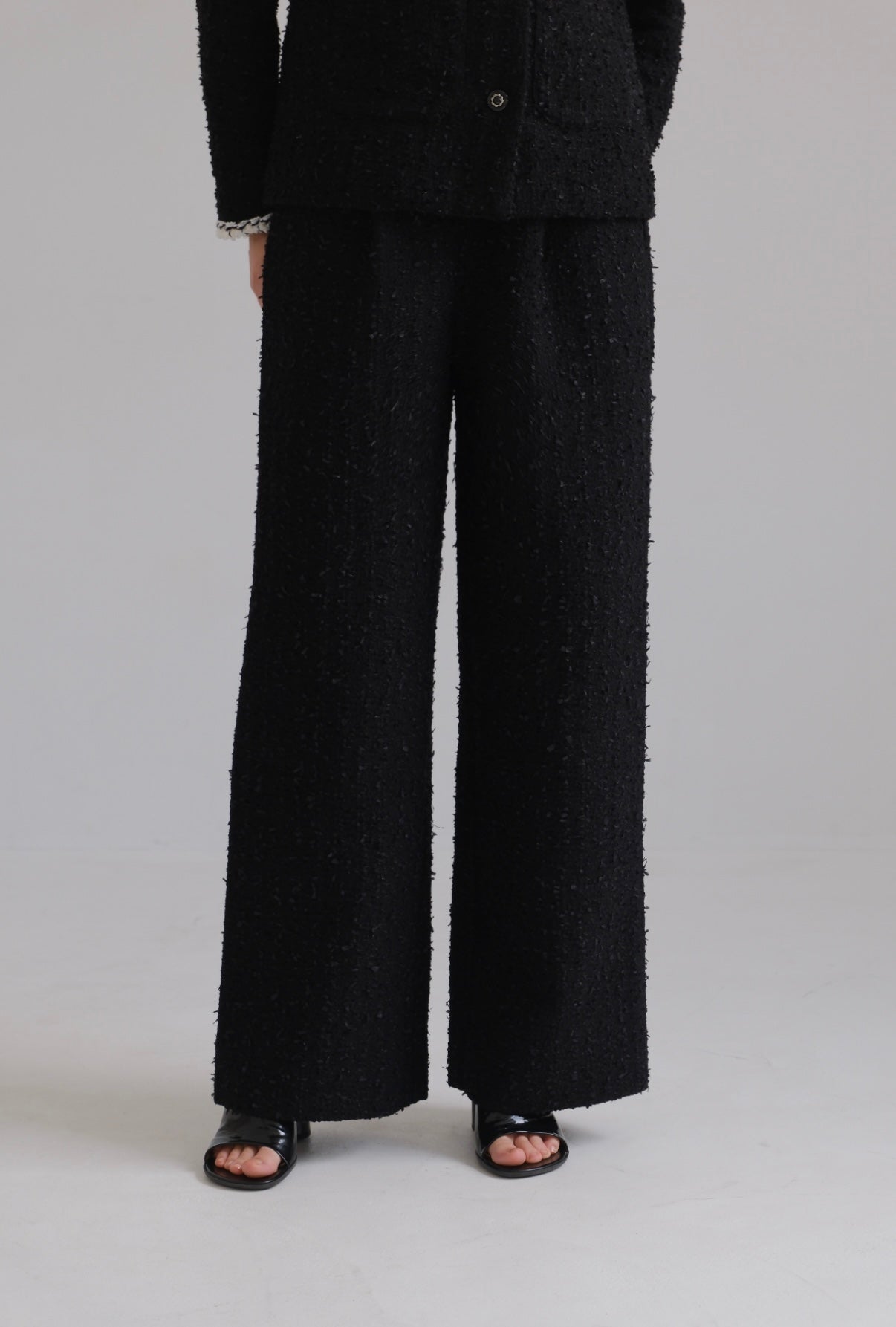 Lady Easy pants/ Tweed Black