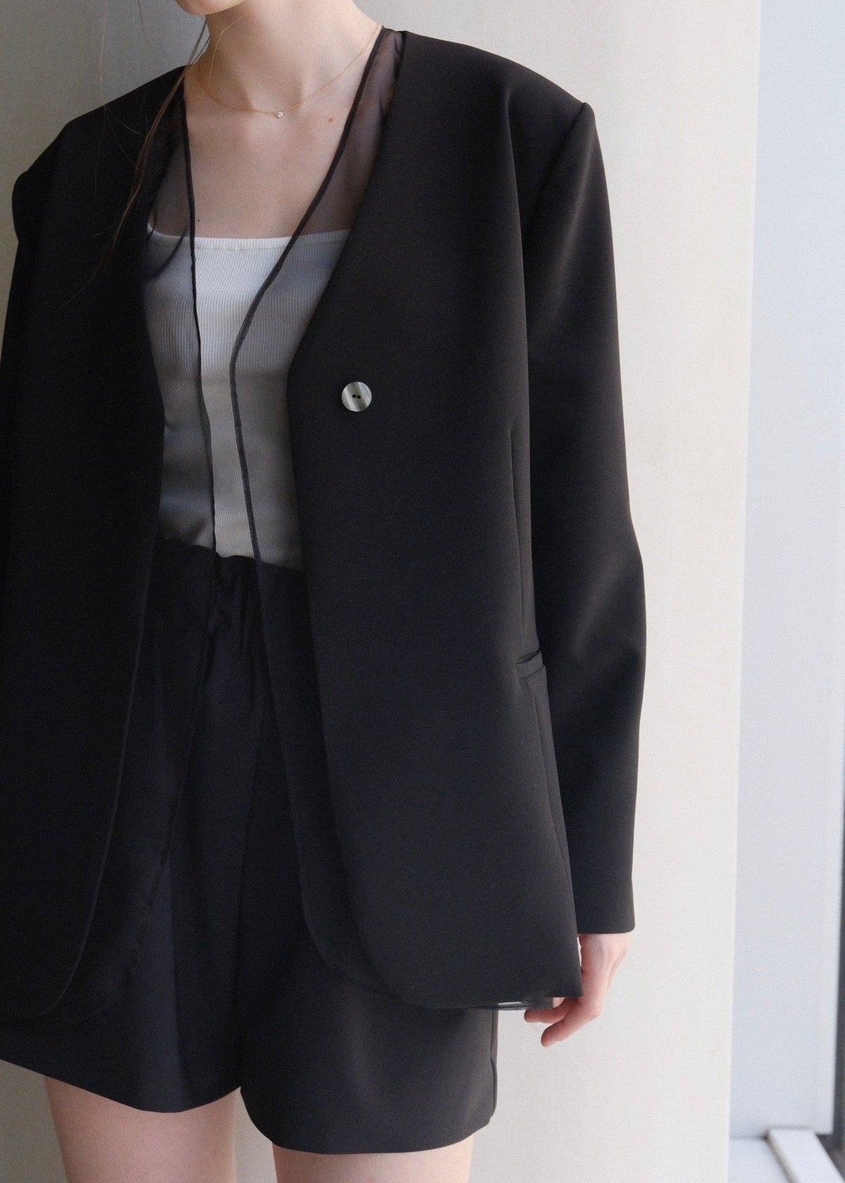 (即納)Lady organdy layered jacket