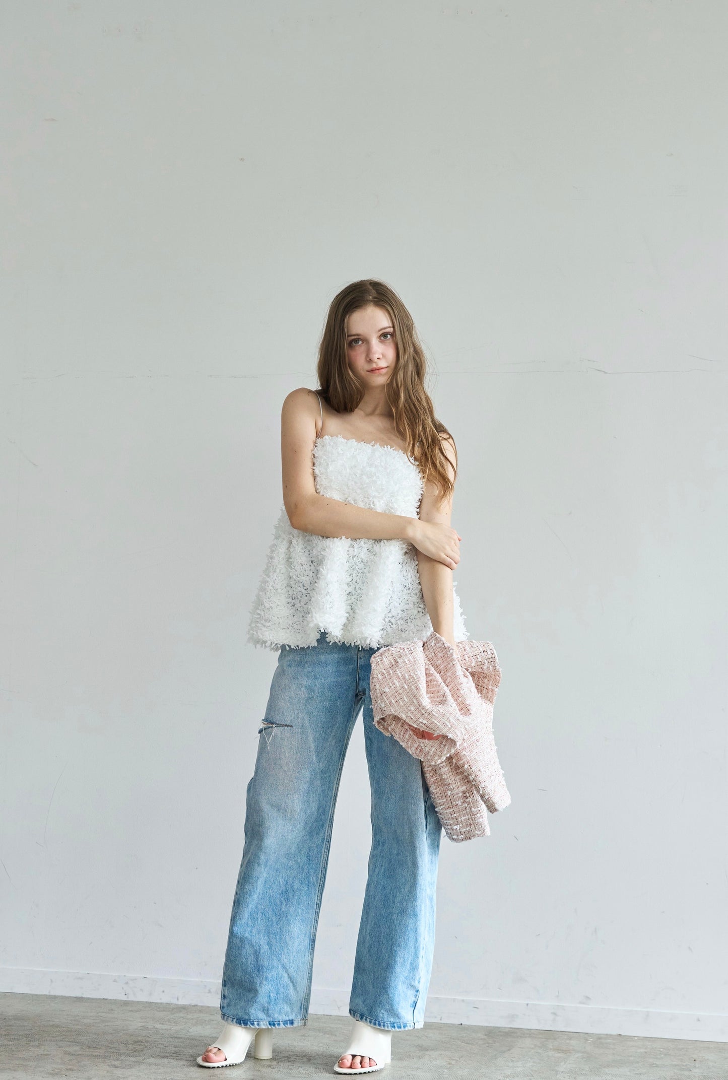 Fluffy cami (White)