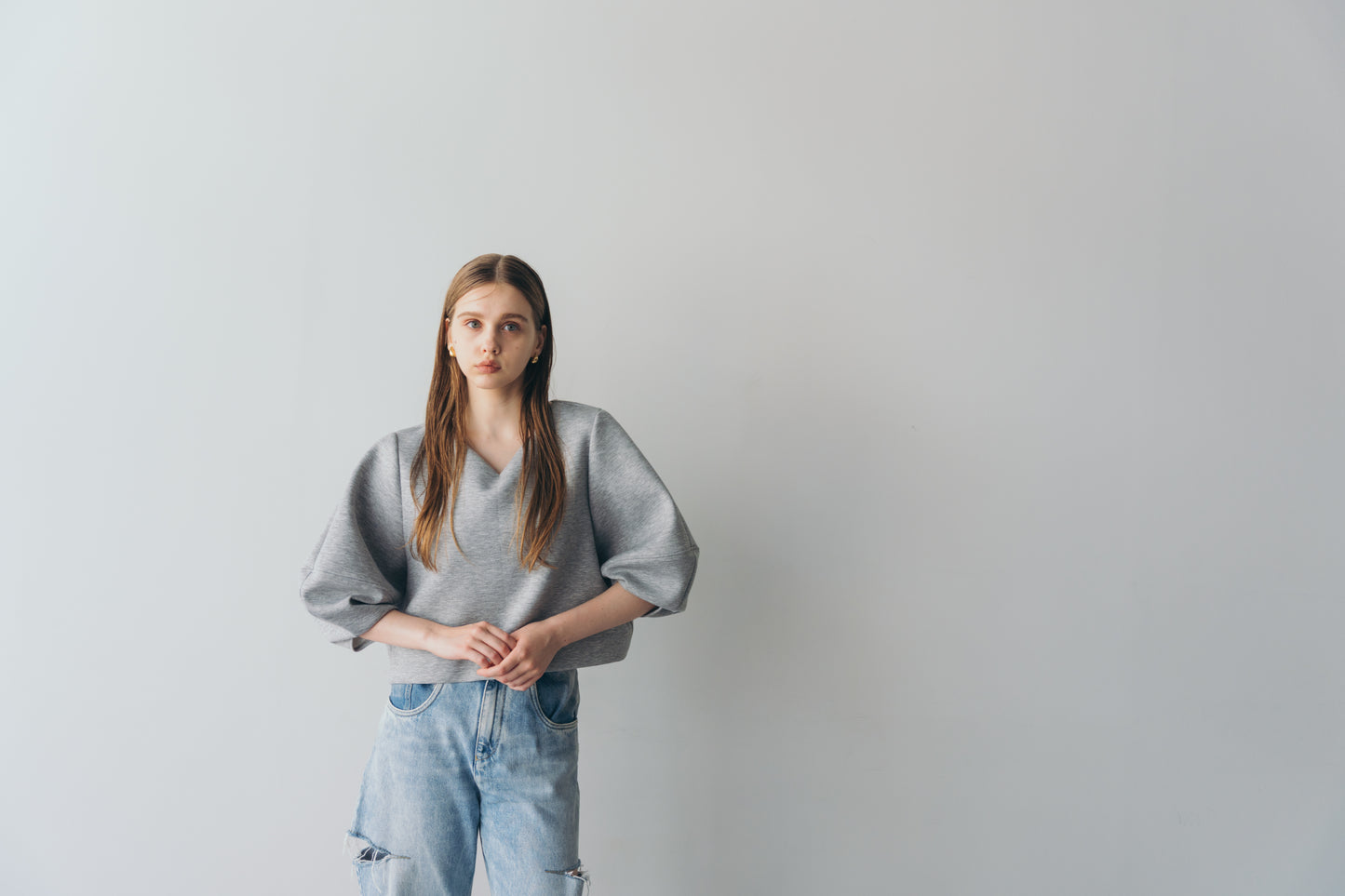 Lady puff tops - Gray