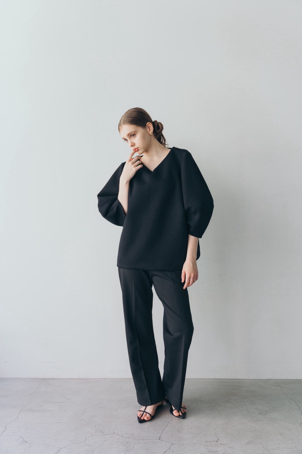 Lady puff tunic - Black