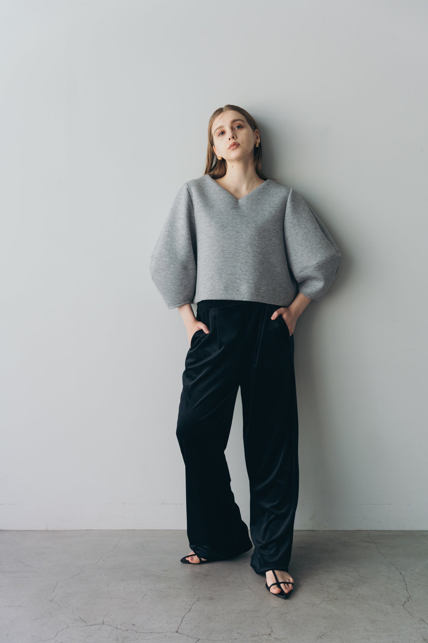 Lady puff tops - Gray