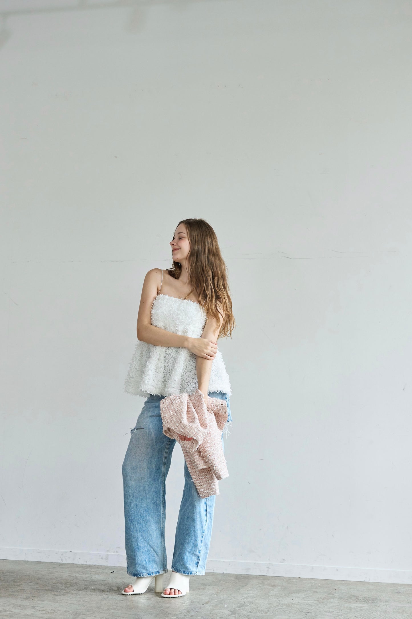 Fluffy cami (White)