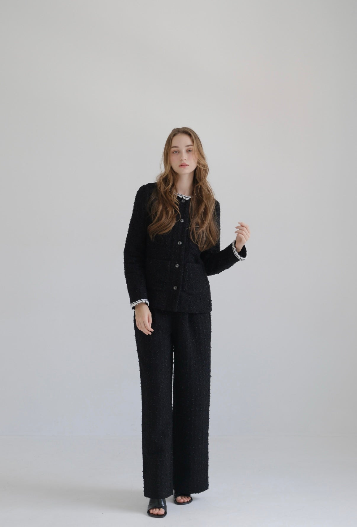 CARLA Tweed jacket / Black