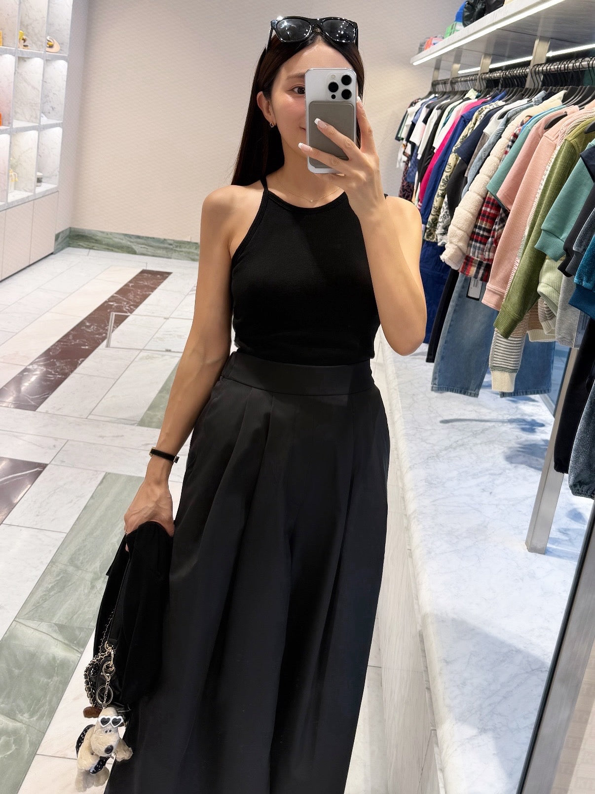 Easy 撥水 wide pants(Black)